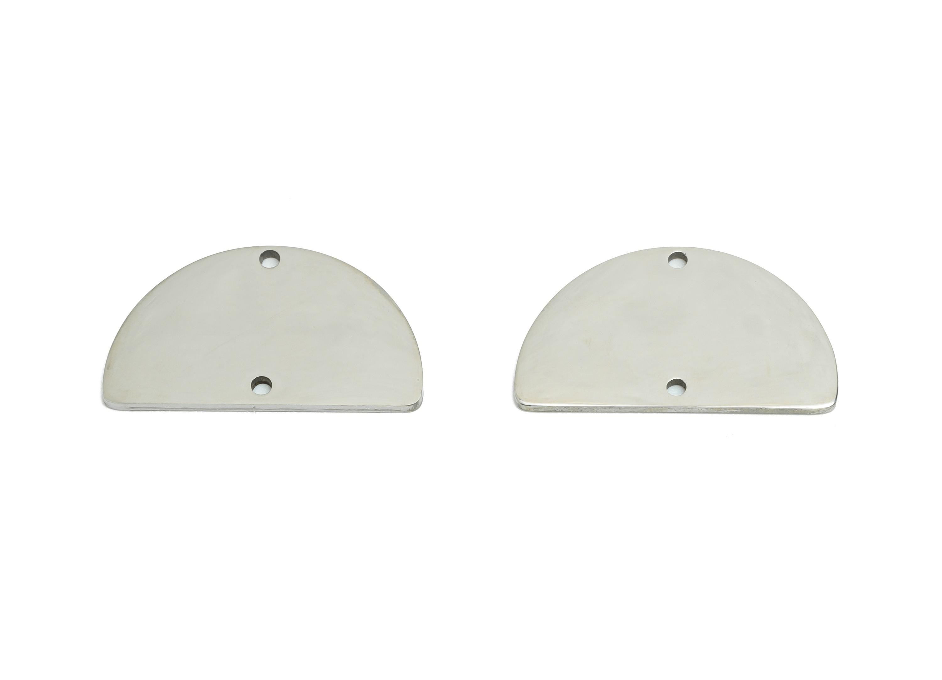 Steel Half-Circle Connector - Geometric Charm For DIY Crafts - Modern Crescent Pendant - Customizable Pendant Piece - 20x12x0.98mm - SS2304 - DOMEDBAZAAR