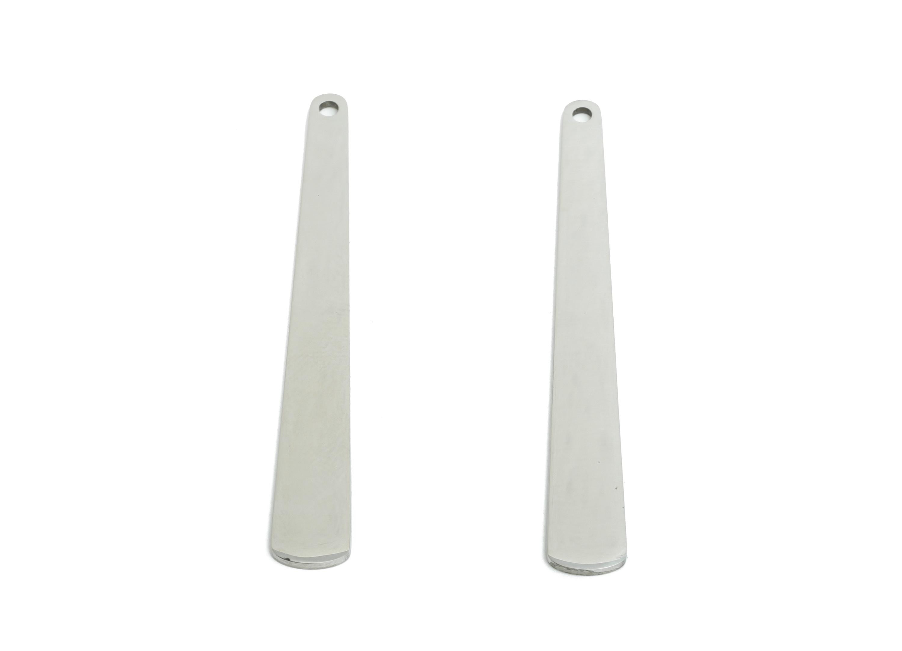 Steel Stick Earring Charm - Minimalist Teardrop Bar Charm for DIY Jewelry - High-Quality Stick Stainless Steel Charm - 42x5x0.98mm - SS2520 - DOMEDBAZAAR