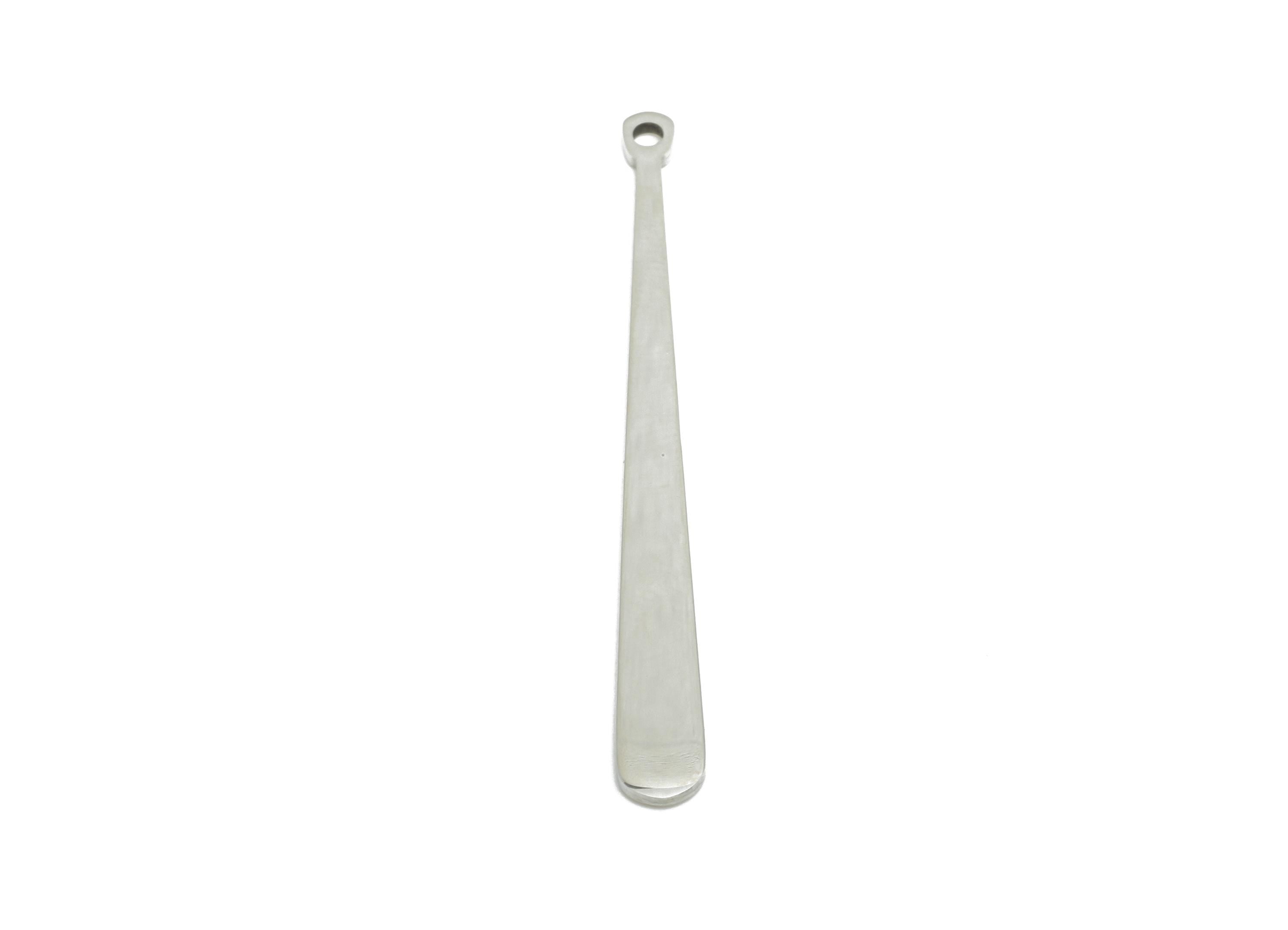 Steel Stick Earring Charm - Minimalist Teardrop Bar Charm for DIY Jewelry - Sleek Drop Stick Stainless Steel Charm - 38x3.85x0.98mm - SS2316 - DOMEDBAZAAR