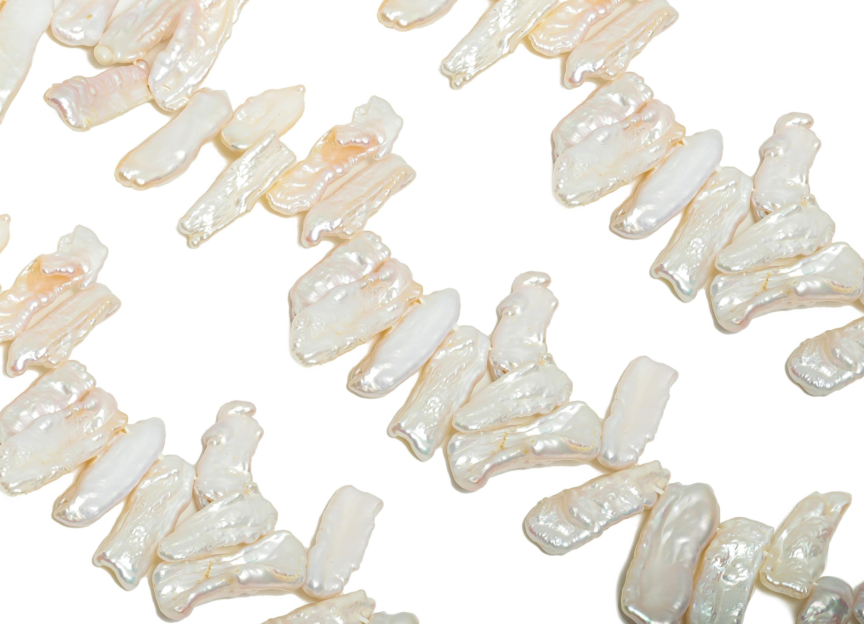 Mother of Pearl - Baroque Pearl - Shell Pearl 15.5inch/Strand/61pcs - Irregular Pearl Bead for Jewelry - High-Quality Pearl - 9x27mm -NS2423 - DOMEDBAZAAR