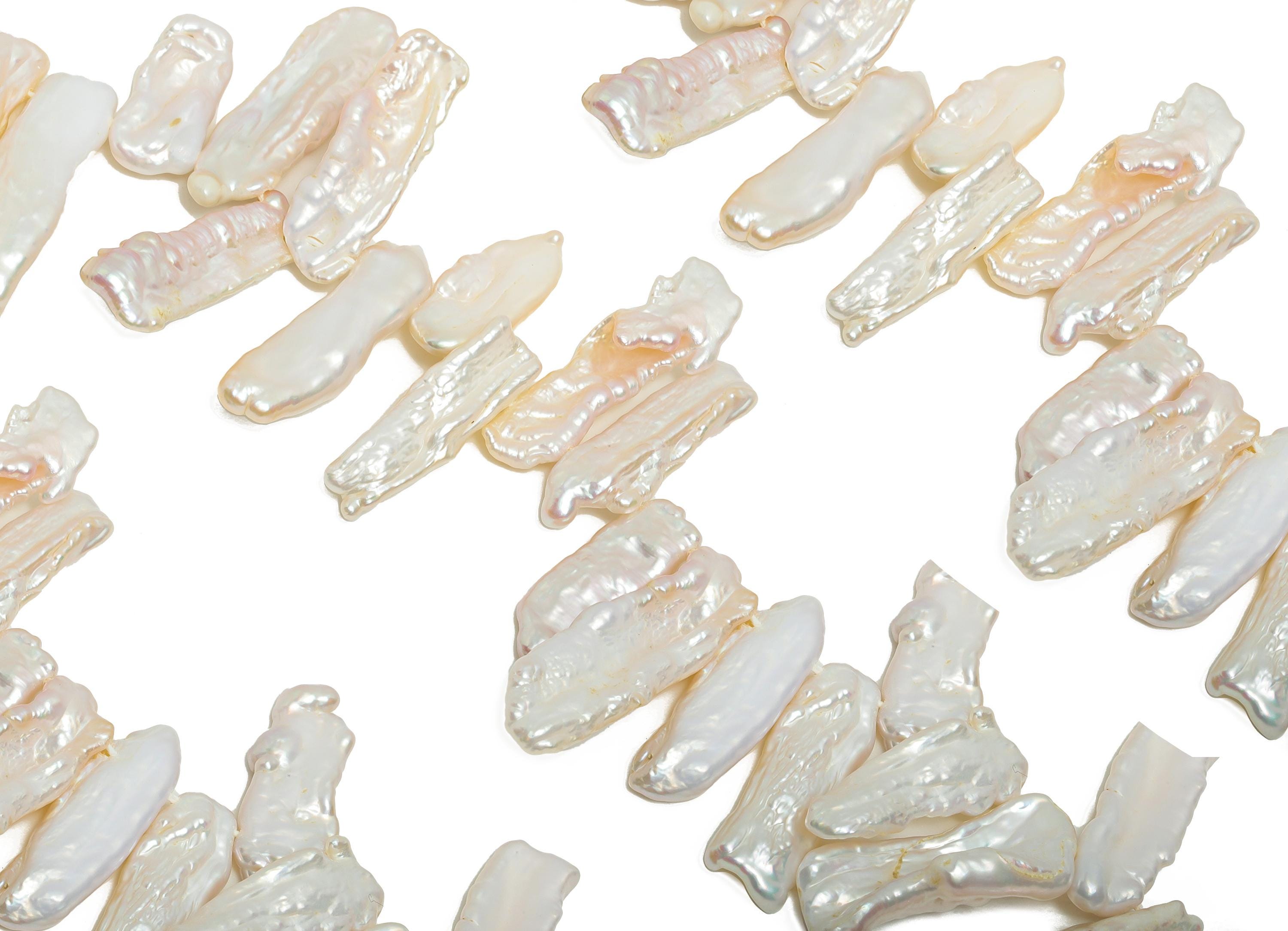 Mother of Pearl - Baroque Pearl - Shell Pearl 15.5inch/Strand/61pcs - Irregular Pearl Bead for Jewelry - High-Quality Pearl - 9x27mm -NS2423 - DOMEDBAZAAR