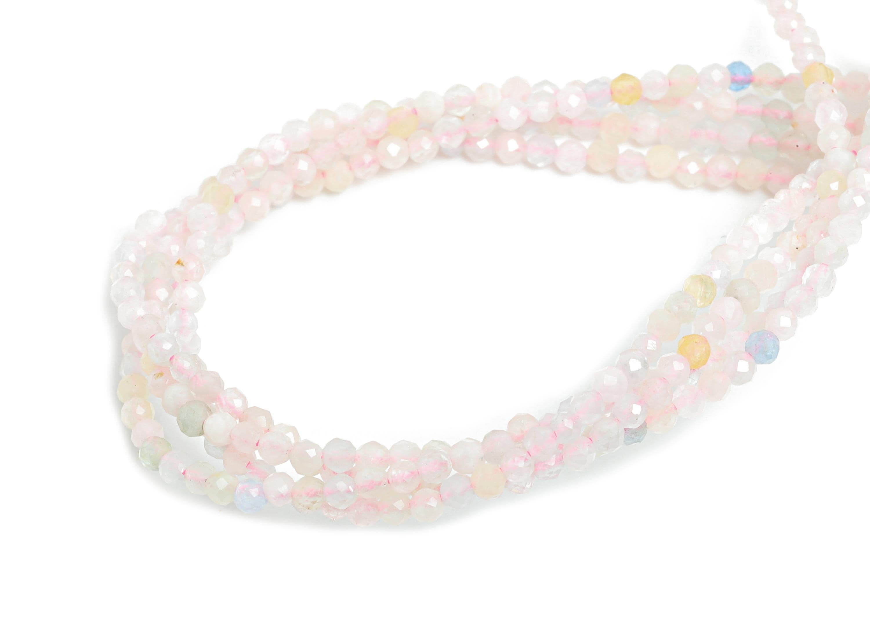2x1.72mm Pink beryl Natural Stone Beads - Pink beryl Bead 15.35 Inch/Strand - DIY Necklace Supplies - Handmade Necklace Beads - NS2487 - DOMEDBAZAAR