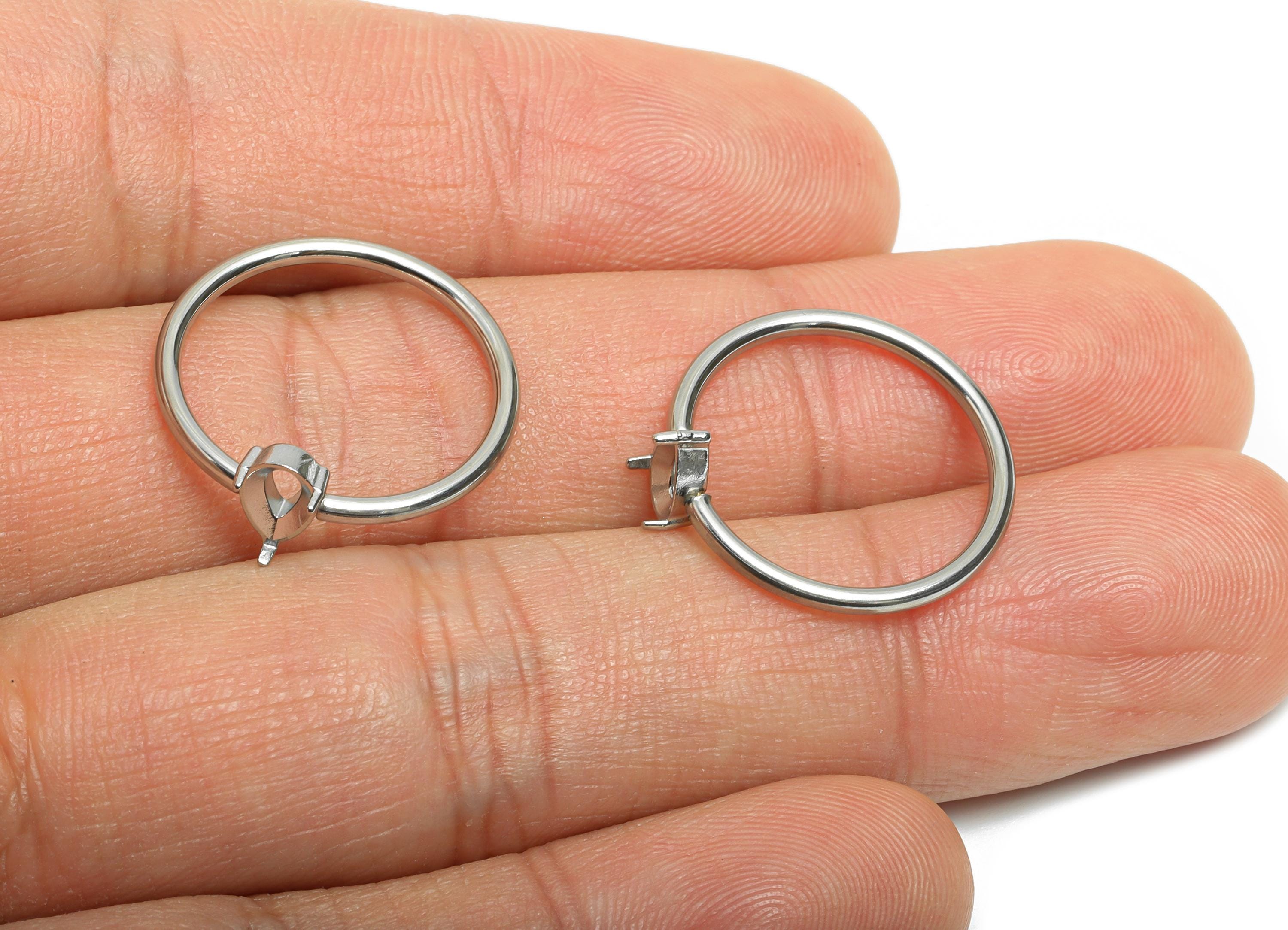 4x6mm Teardrop Setting Ring - Prong Ring Settings - Ring Inner Size #6/16.6mm - Gemstone Holder Cabochon Ring Base - 21x19x1.5mm - SS1551-6 - DOMEDBAZAAR