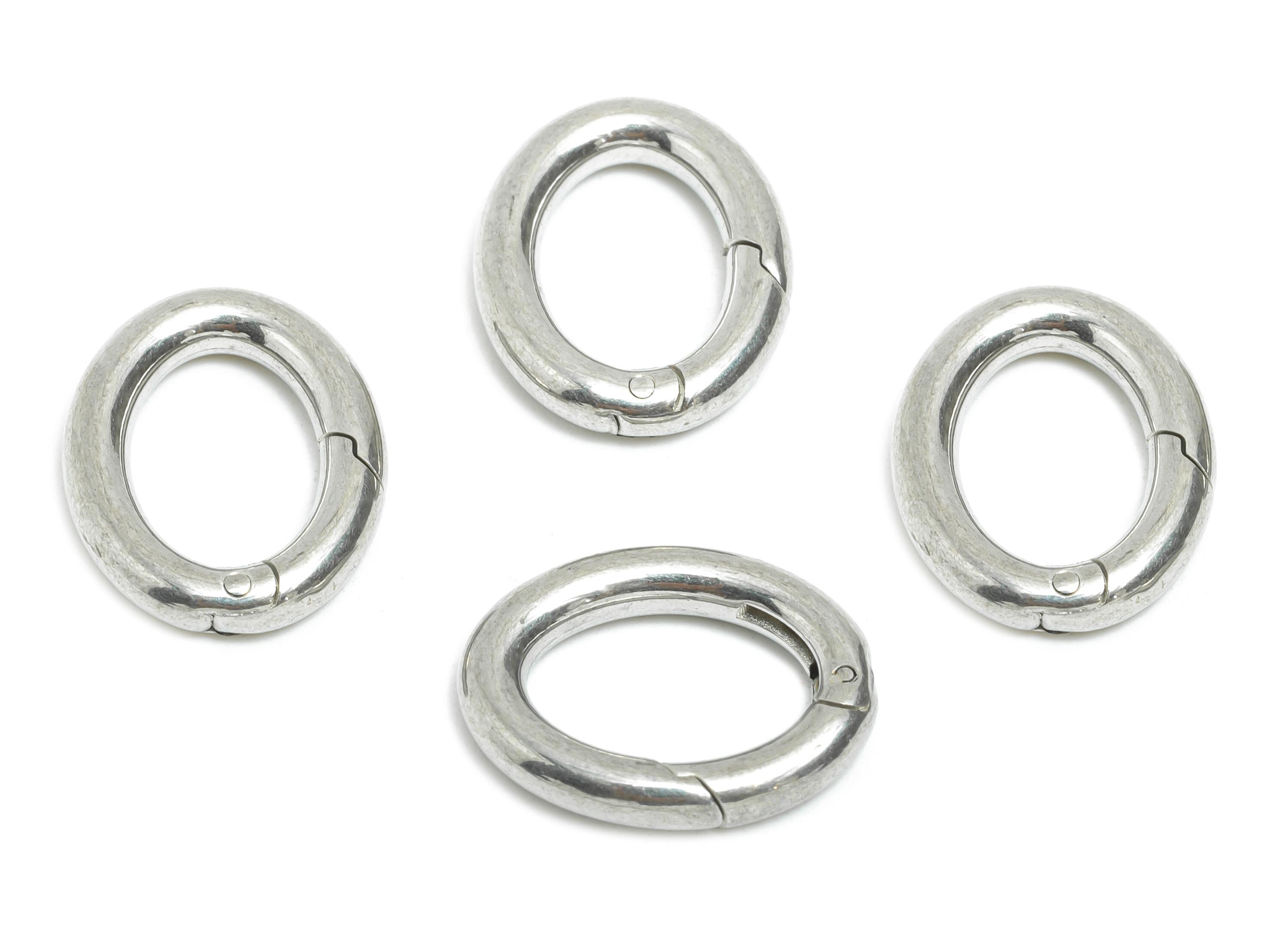 2.5*14mm Steel Lobster Clasp - Oval DIY Jewelry Connector Clasp - Carabiner Parrot Clasp - Spring Snap Hook - Key Ring Accessory - SS1541 - DOMEDBAZAAR
