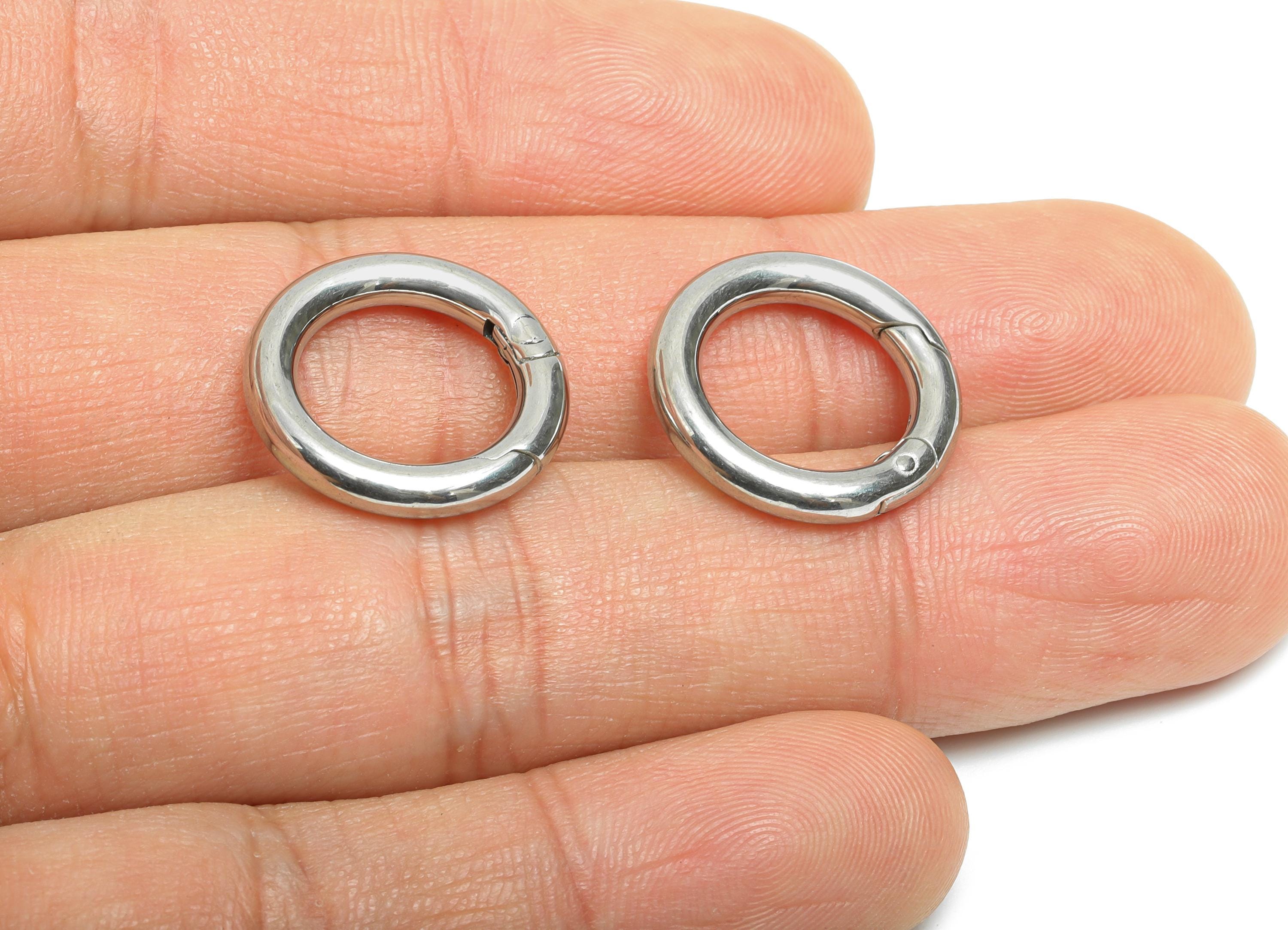 3*18mm Steel Lobster Clasp - Round DIY Jewelry Connector Clasp - Carabiner Parrot Clasp - Spring Snap Hook - Key Ring Accessory - SS1538 - DOMEDBAZAAR