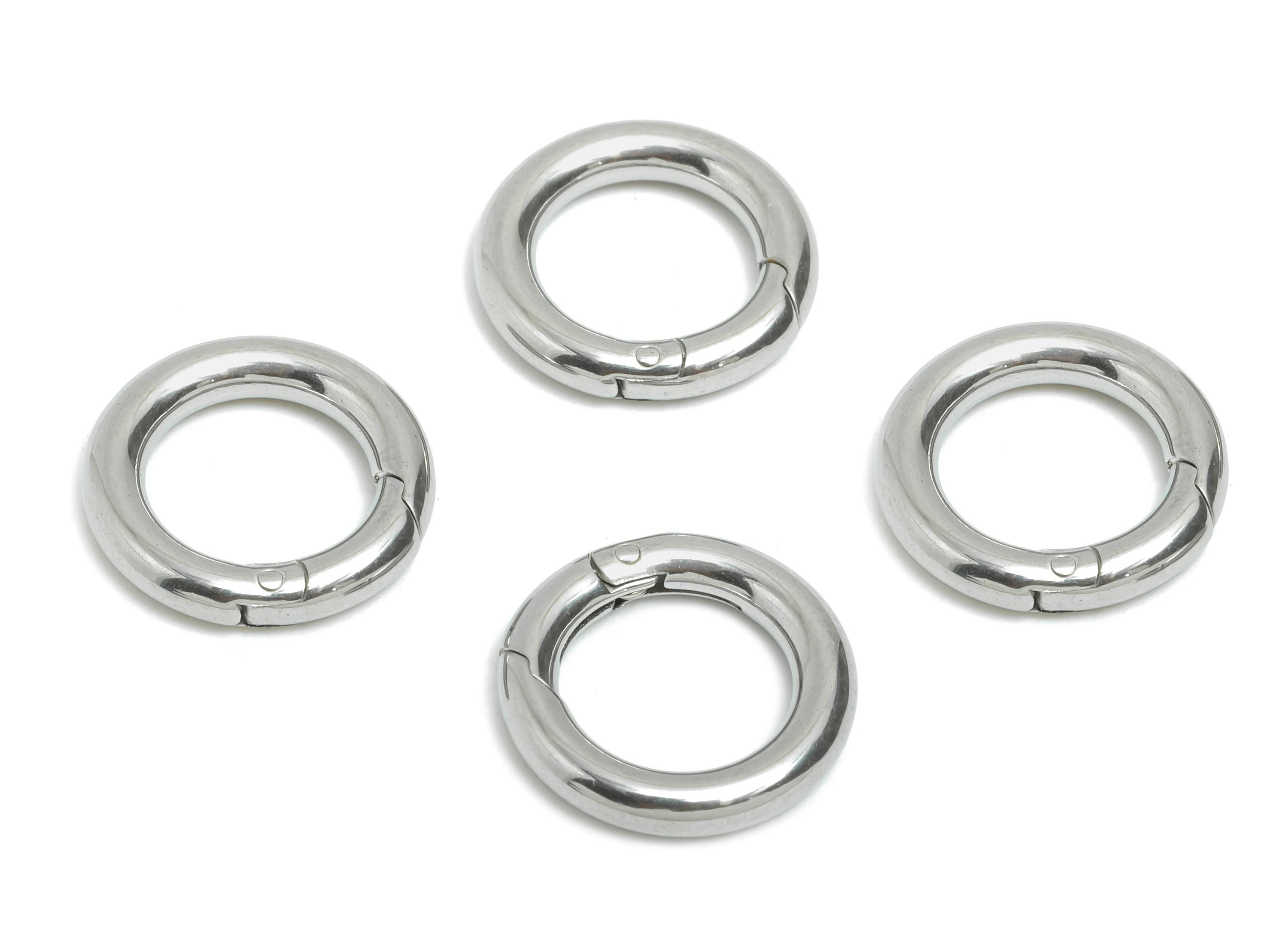 2.5*14mm Steel Lobster Clasp - Round DIY Jewelry Connector Clasp - Carabiner Parrot Clasp - Spring Snap Hook - Key Ring Accessory - SS1542 - DOMEDBAZAAR