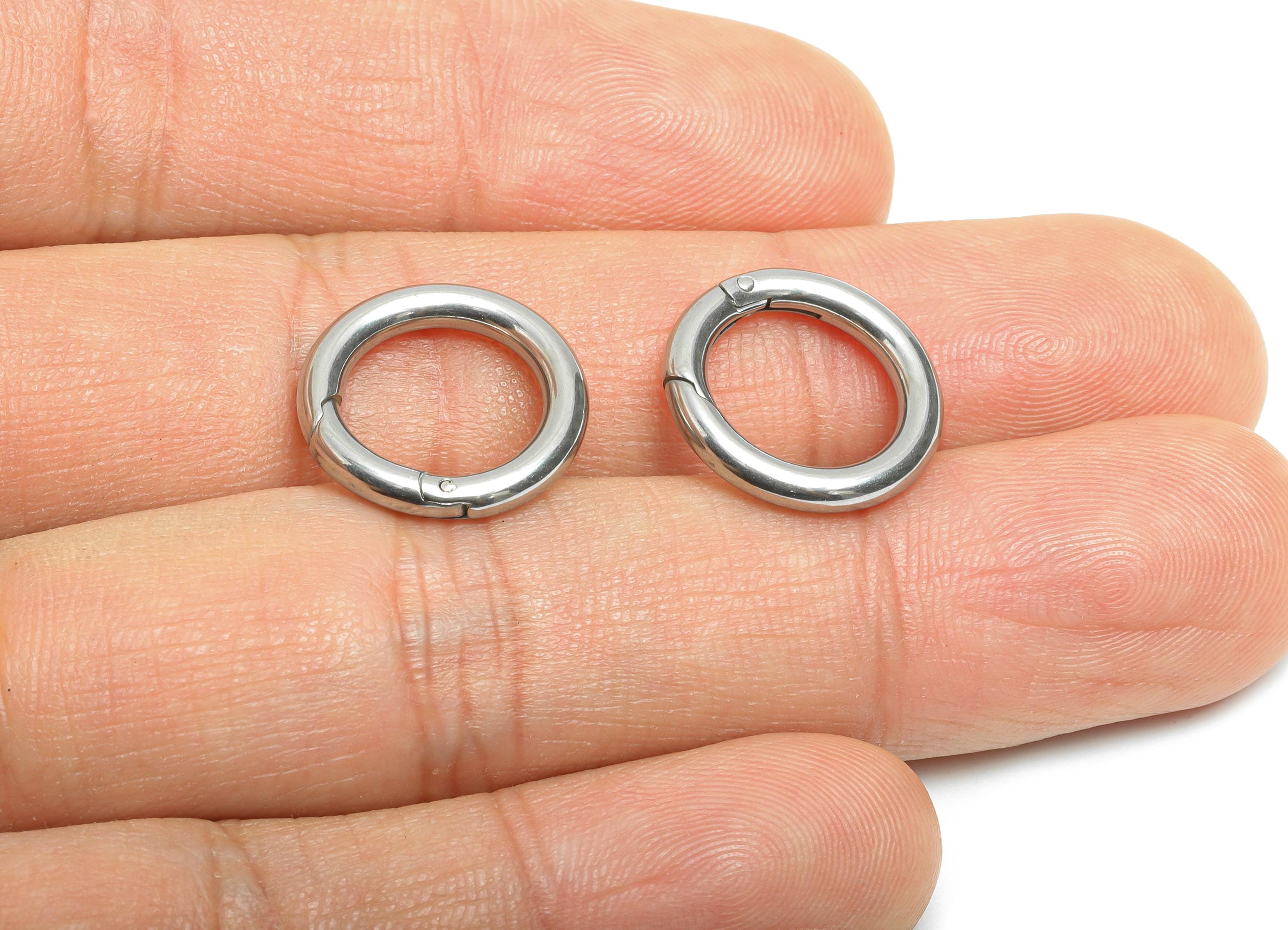 2.5*16mm Steel Lobster Clasp - Round DIY Jewelry Connector Clasp - Carabiner Parrot Clasp - Spring Snap Hook - Key Ring Accessory - SS1537 - DOMEDBAZAAR