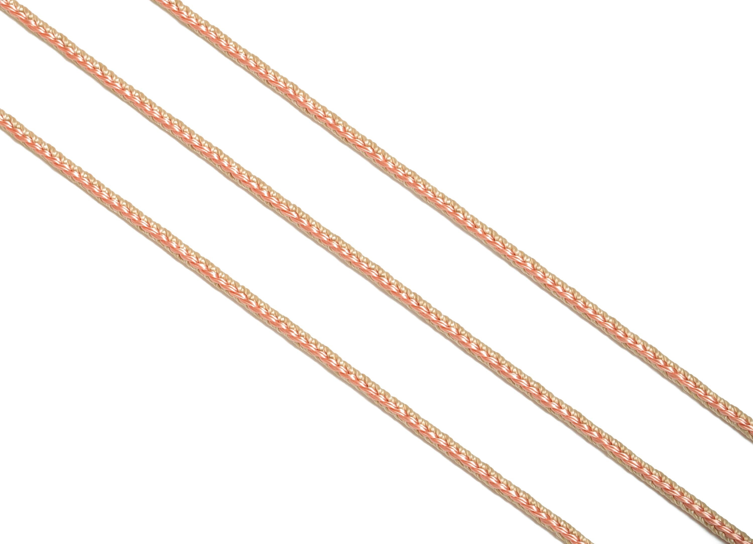 2mm Nylon Braided Rope - Two Color Eight Strand Rope - Crafting Braided String - Handwoven Rope - Woven Nylon Craft - 10m/Roll - HM1061C - DOMEDBAZAAR