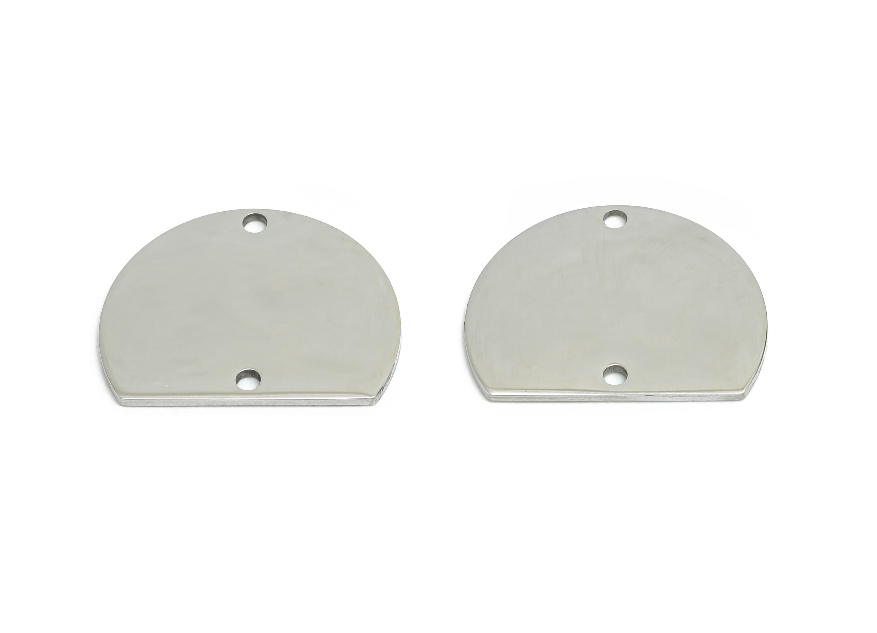 Steel Half Round Connector - Modern Semicircle Geometric Pendant - Laser Cut Metal Jewelry - Handmade DIY Making - 18.6x14.5x0.98mm - SS2343 - DOMEDBAZAAR