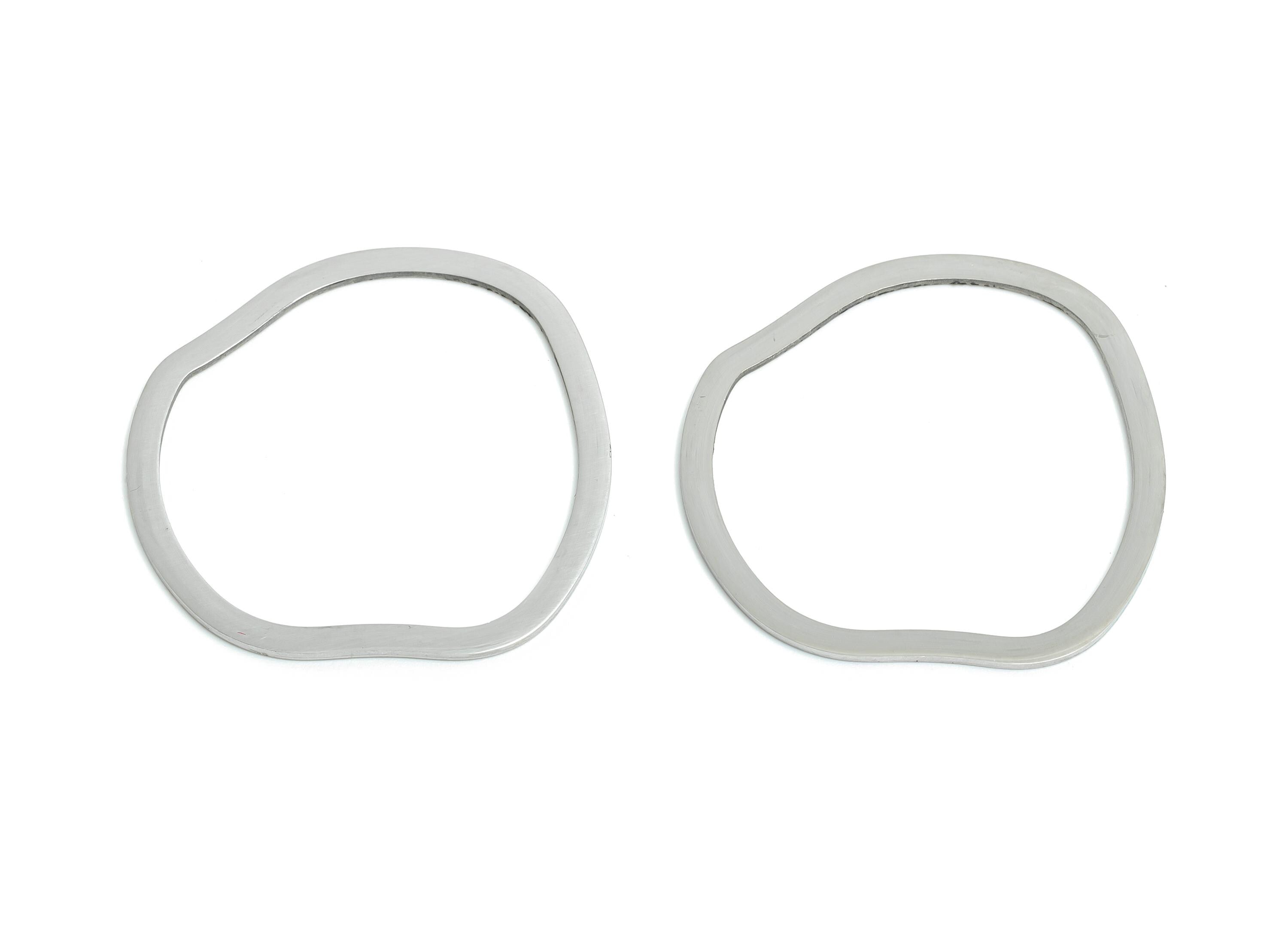 Irregular Circle Ring Charms - Steel Laser-Cut Pendant for DIY Making - Unique Decorative Metal Accessories - 38.6x34.82x0.98mm - SS2271 - DOMEDBAZAAR