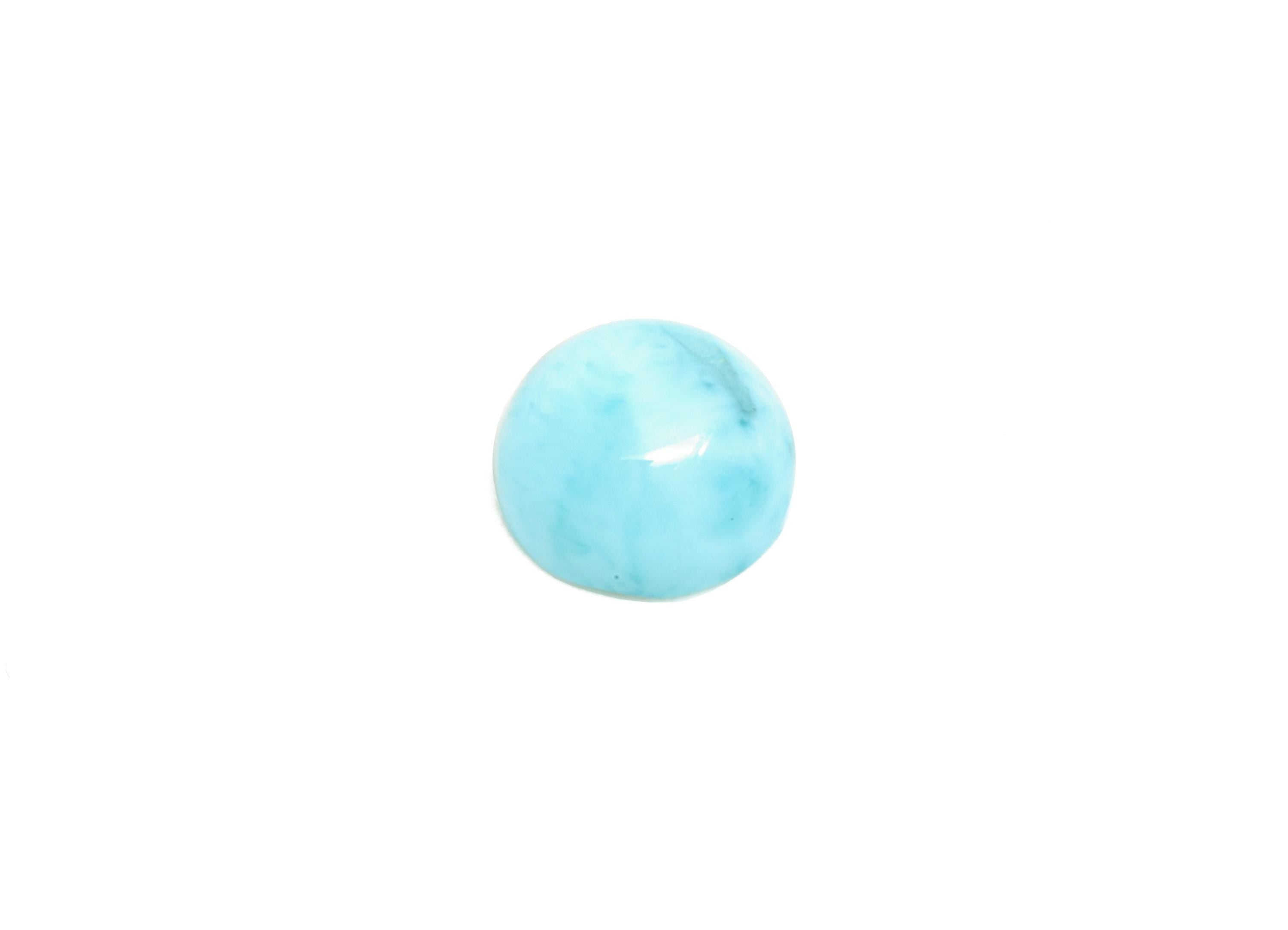 6mm Round Larimar Natural Stone - Blue Larimar Cabochon For Crafts - Larimar Stone For Bezel Setting - Larimar For Jewelry Making - NS2741 - DOMEDBAZAAR