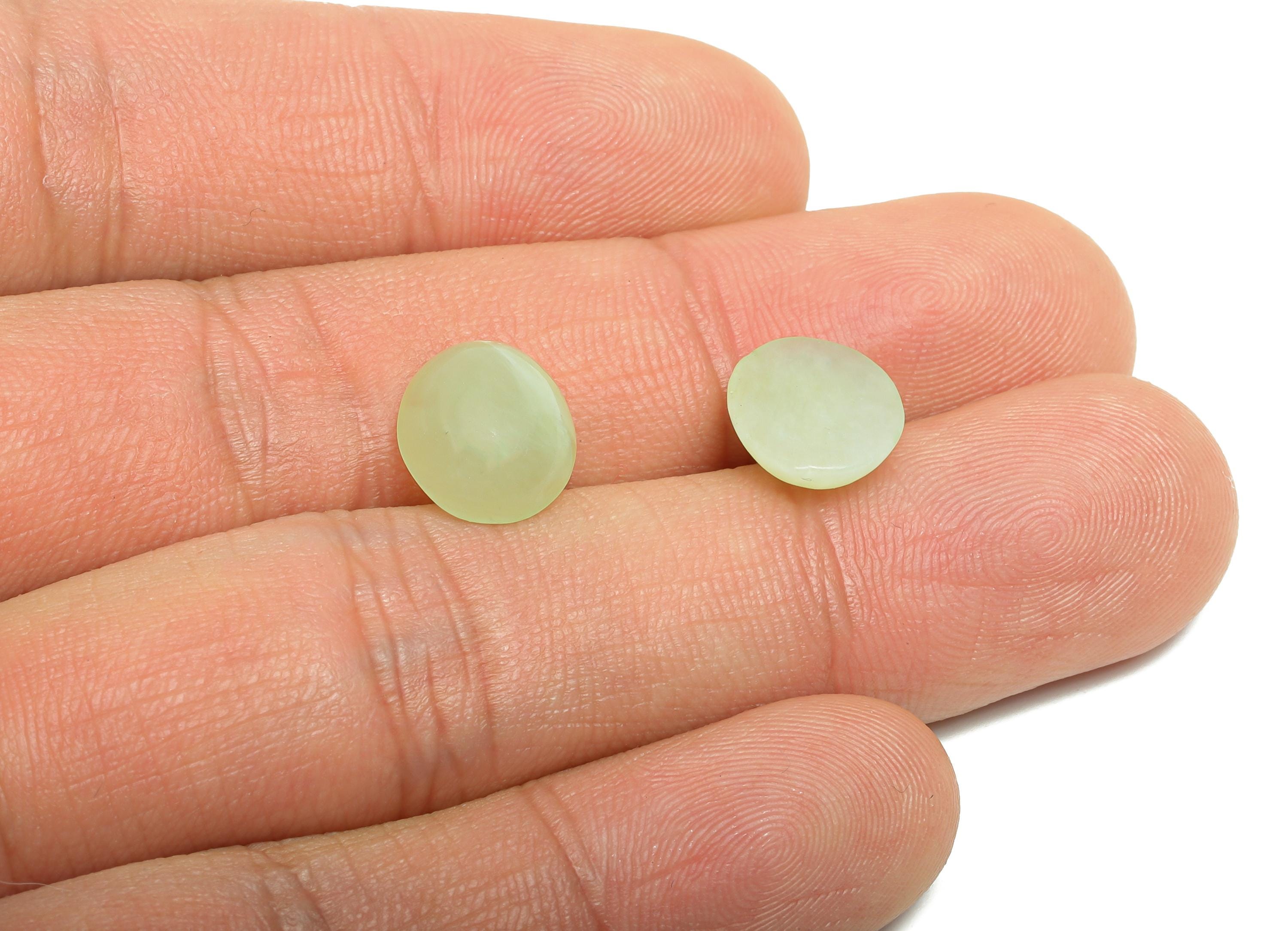 10*12mm Xiuyan Jade Natural Stone - Oval Cabochon for DIY Jewelry Making - Setting Stone for Ring or Pendant - Decorative Gemstone - NS2902 - DOMEDBAZAAR