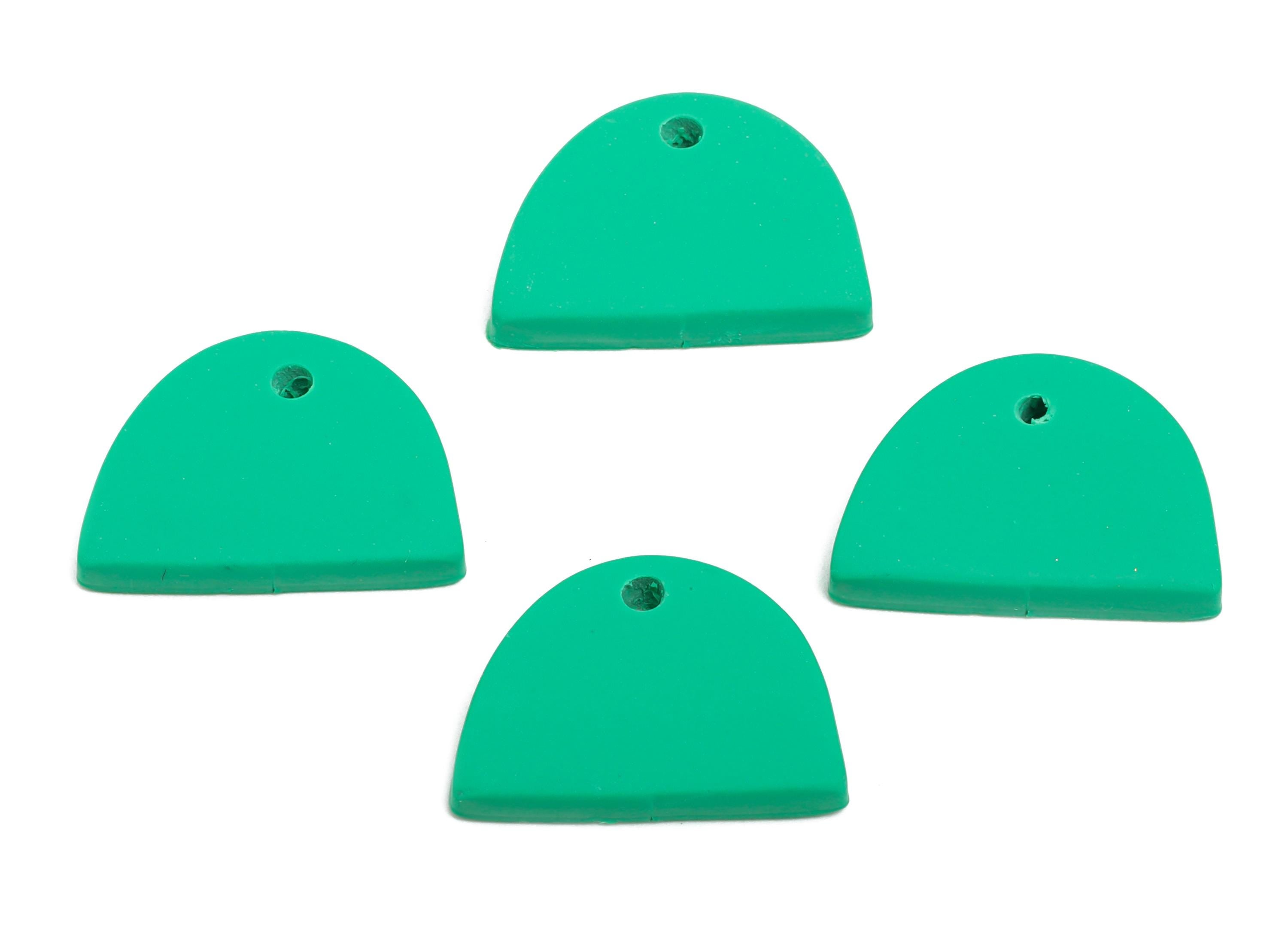 Blank Polymer Clay Pendant - Handmade Semicircle Pendant Base - Geometry Handcrafted Jewelry - Polymer Clay Pendant - 16x11x2.82mm - PC2369B - DOMEDBAZAAR