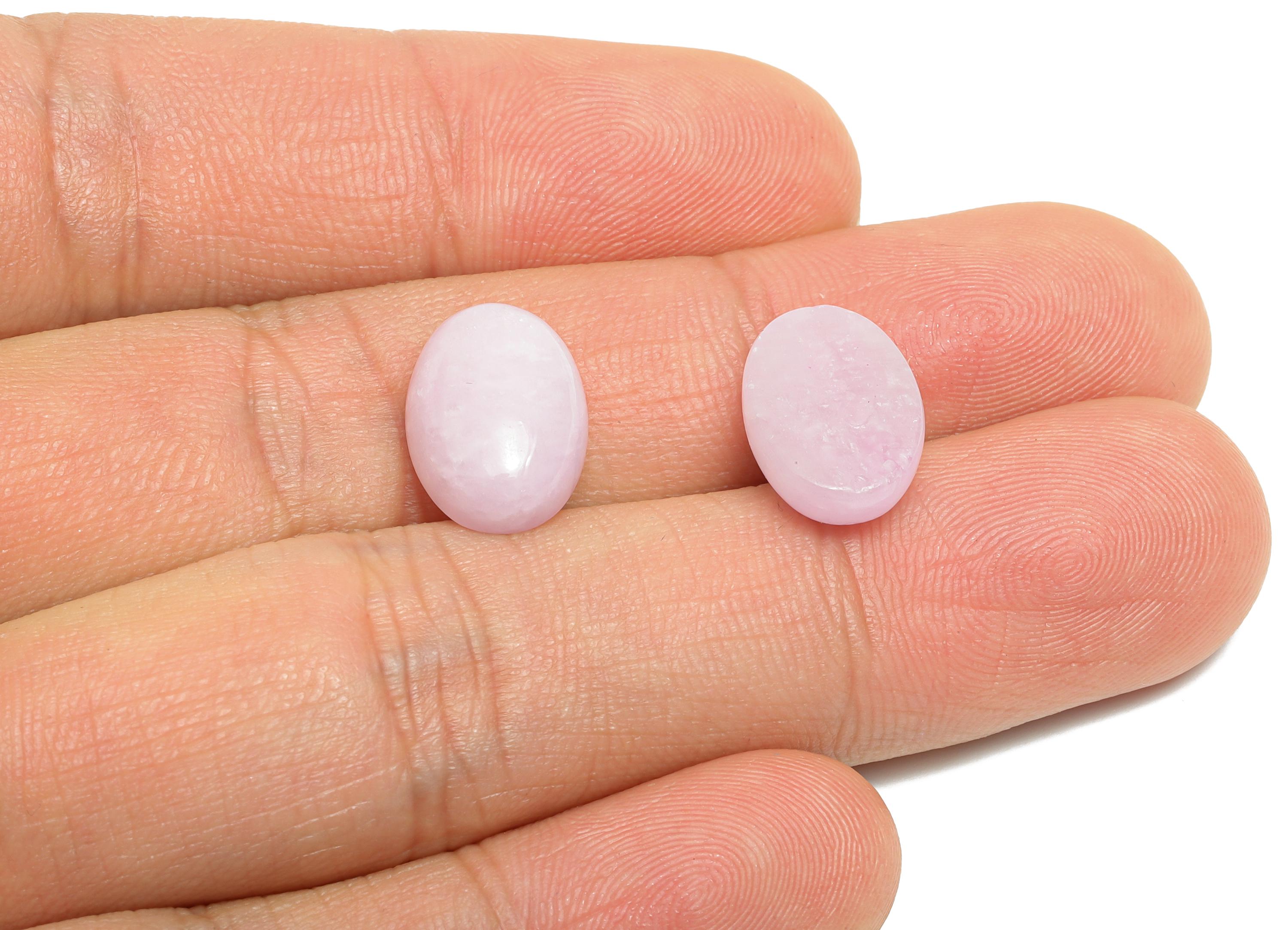 10*14mm Cabochon Oval Rose Quartz Stone - Purple Rose Quartz For Crafts - Healing Stone For Jewelry Setting - Stone For Jewelry - NS2693 - DOMEDBAZAAR