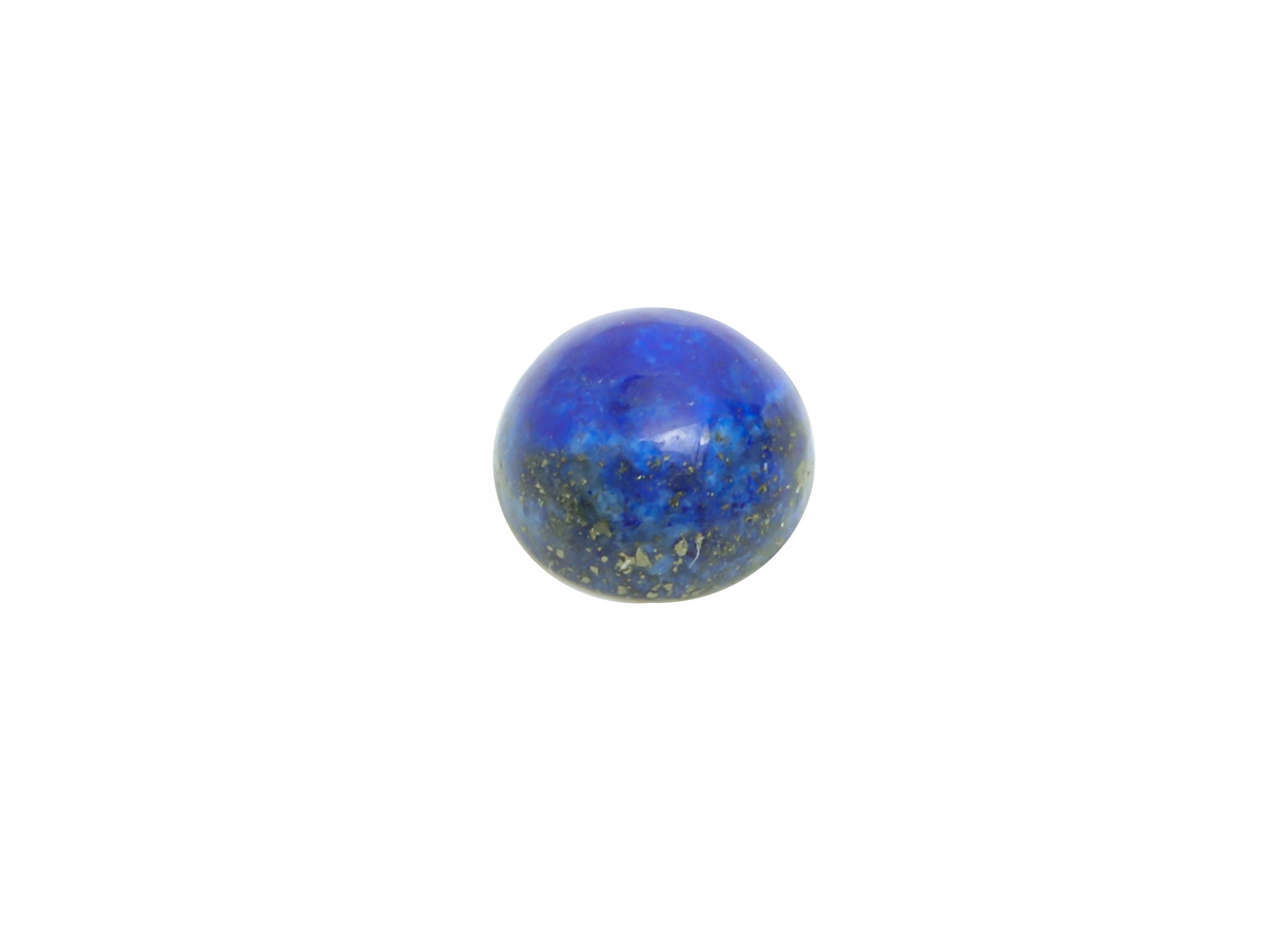 6mm Lapis Lazuli Cabochon - Round Bezel Setting Stone for Jewelry Making - Smooth Lapis Cabochon for Ring - Healing Stone Gemstone - NS2928 - DOMEDBAZAAR