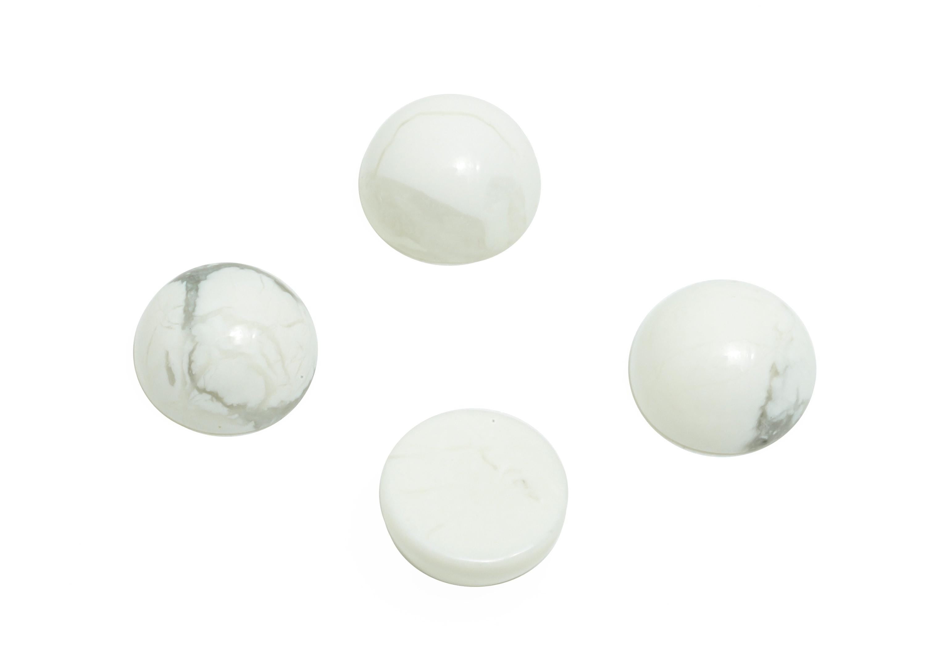 6mm White Turquoise Cabochon - Round Bezel Setting Stone for Jewelry Making - Smooth Cabochon for Ring - Healing Stone Gemstone - NS2936 - DOMEDBAZAAR