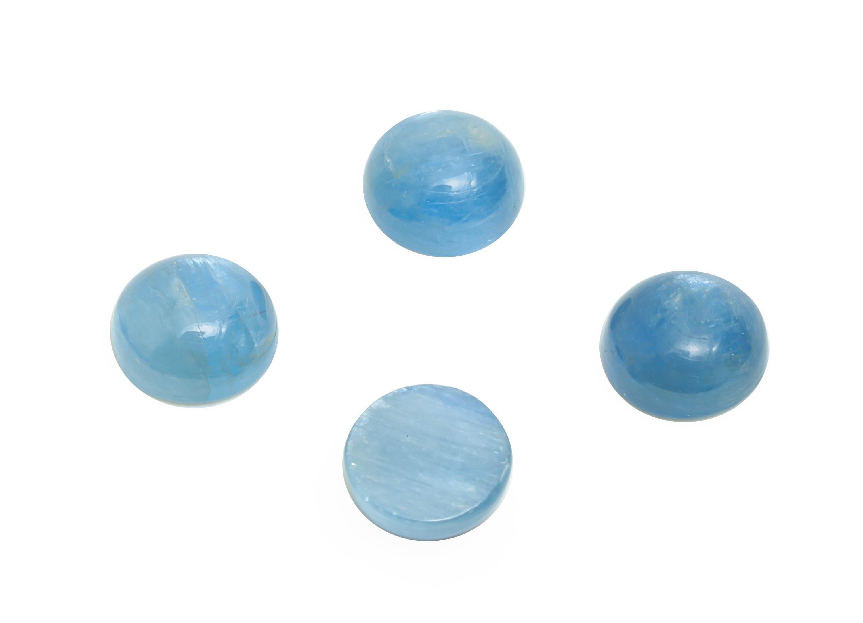 6mm Cabochon Round Kyanite - Kyanite For Jewelry Making - High-Quality Kyanite Cabochon For Bezel Setting - Kyanite For Setting - NS2734 - DOMEDBAZAAR