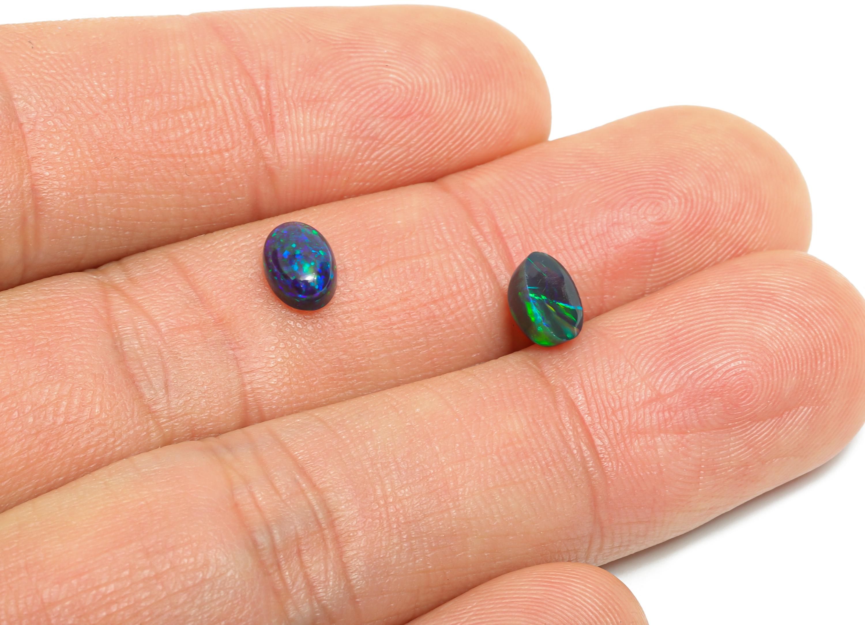5*7mm Cabochon Oval Ethiopian Opal - Opal Stone For Jewelry - Polished Ethiopian Opal For Setting - Ethiopian Opal Jewelry Making -NS2699 - DOMEDBAZAAR
