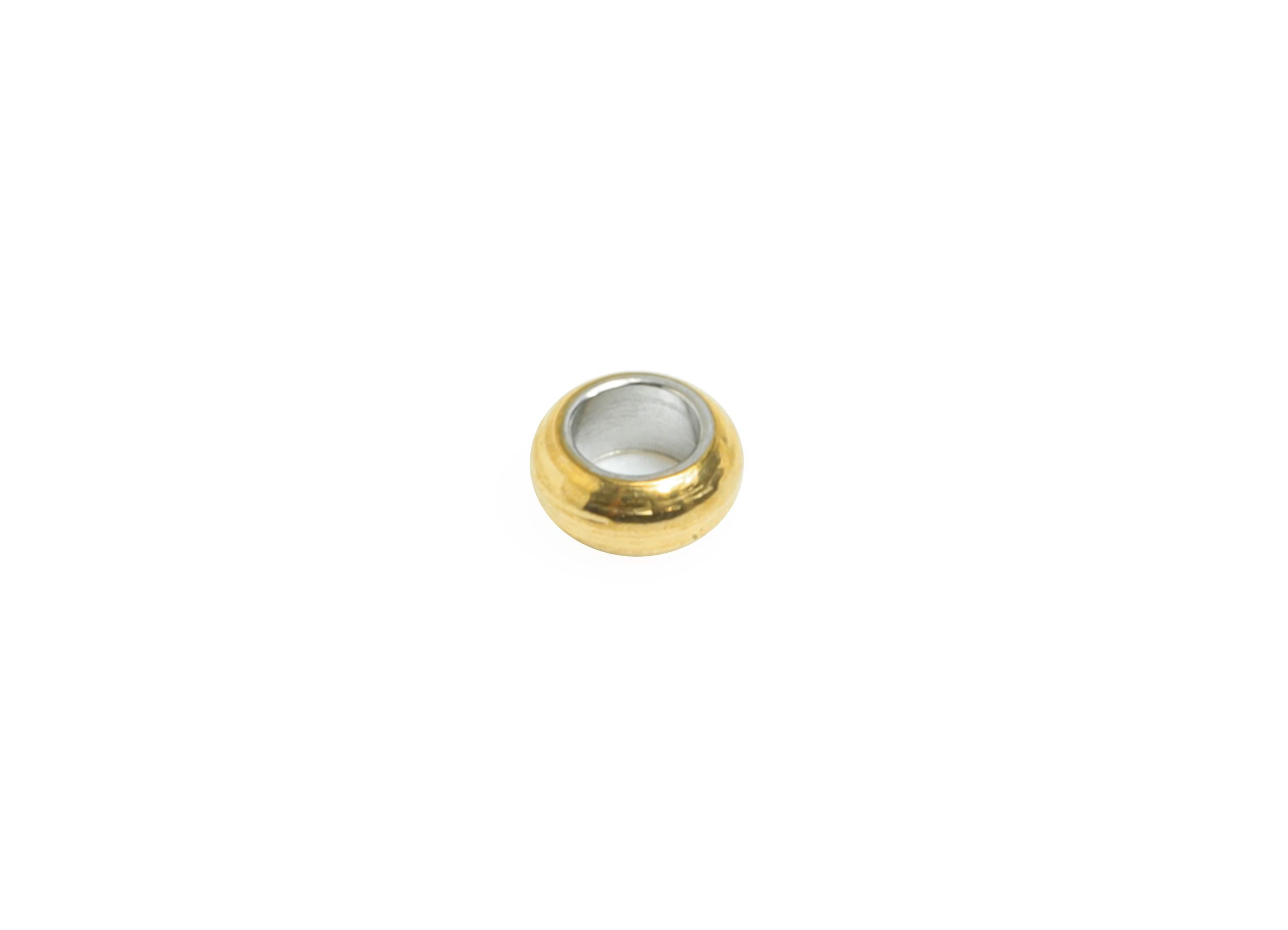 1.4mm Stainless Steel Crimp End Beads - Steel Tiny Spacer Beads - Bracelet Necklace End Beads - 18k Vacuum Plating - 2x2x1mm-SS2213 - DOMEDBAZAAR