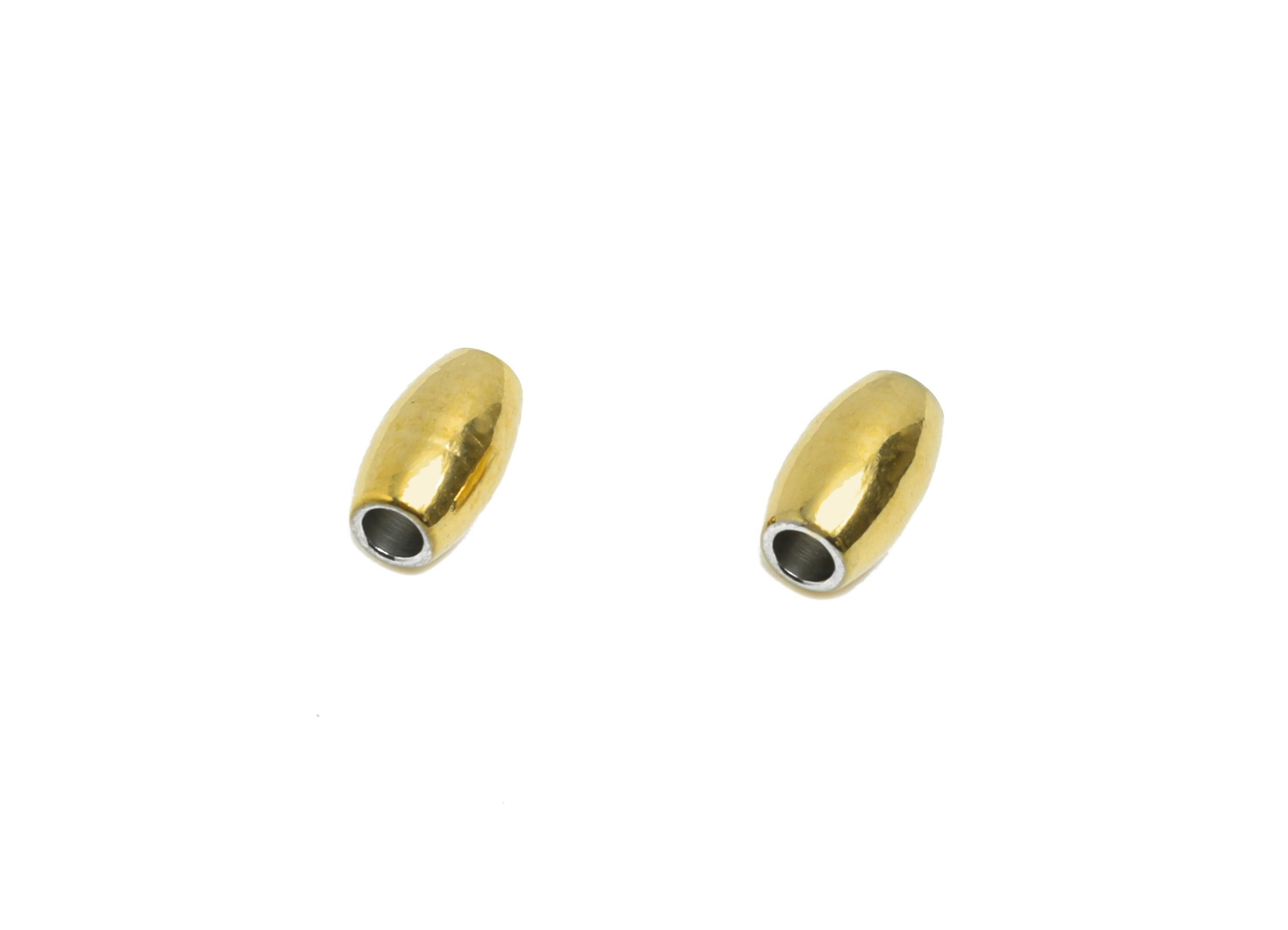 1.35mm Stainless Steel Tube Bead - Steel Small Spacer Bead - Tiny Metal Barrel Beads for Jewelry Making - 18k Vacuum Plating -4x2x2mm-SS2220 - DOMEDBAZAAR