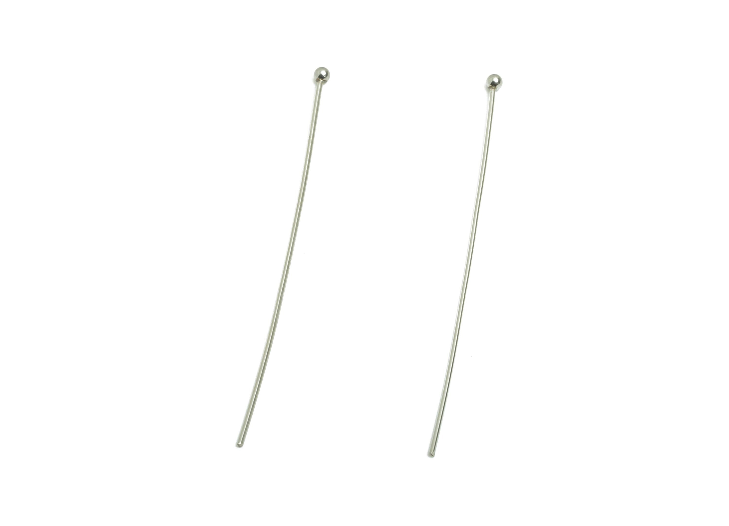 0.7*50mm Steel Ball Head Pin - Beading Wire for Jewelry - Ball Head Pins for Jewelry Making - Crafting Headpins for Beaded Jewelry-SS2132-50 - DOMEDBAZAAR