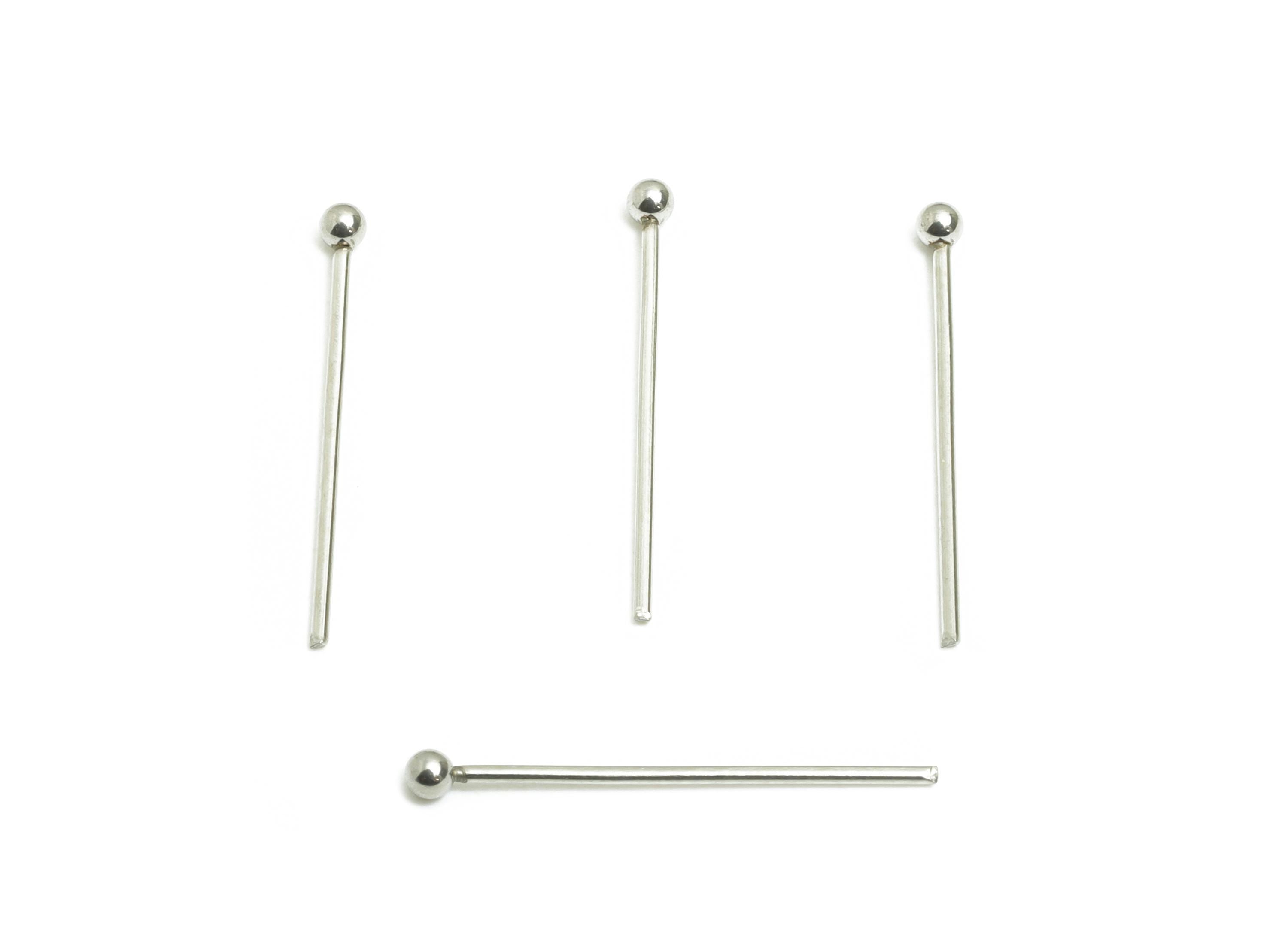 0.7*20mm Steel Ball Head Pin - Beading Wire for Jewelry - Ball Head Pins for Jewelry Making - Crafting Headpins for Beaded Jewelry-SS2132-20