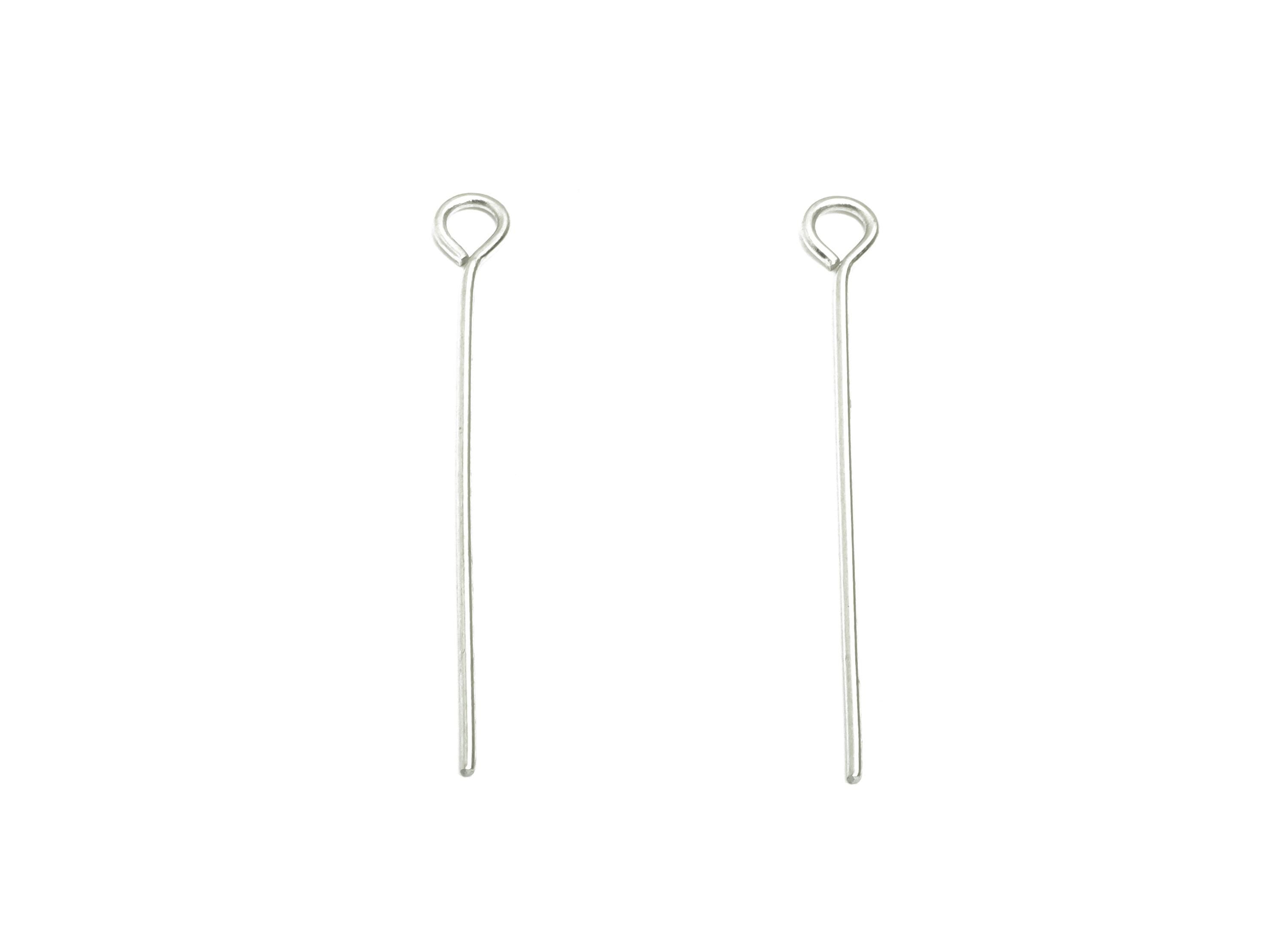 0.7*30mm Steel Eye Pin - Beading Eye Pins for Jewelry - Bulk Eye Pins for Beading Jewelry - Crafting Headpins for Beaded Jewelry - SS2131-30