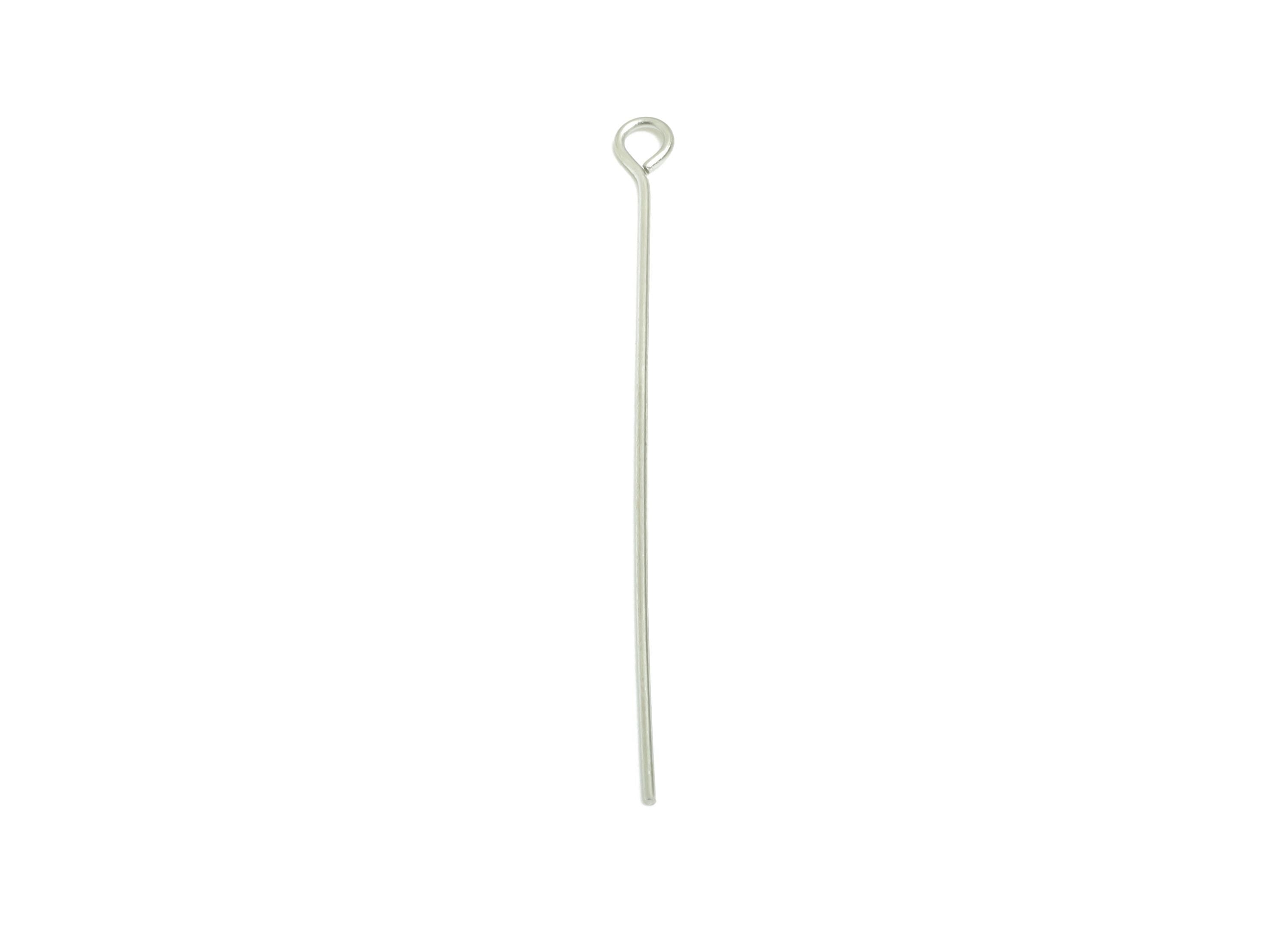 0.7*45mm Steel Eye Pin - Beading Eye Pins for Jewelry - Bulk Eye Pins for Beading Jewelry - Crafting Headpins for Beaded Jewelry - SS2131-45 - DOMEDBAZAAR