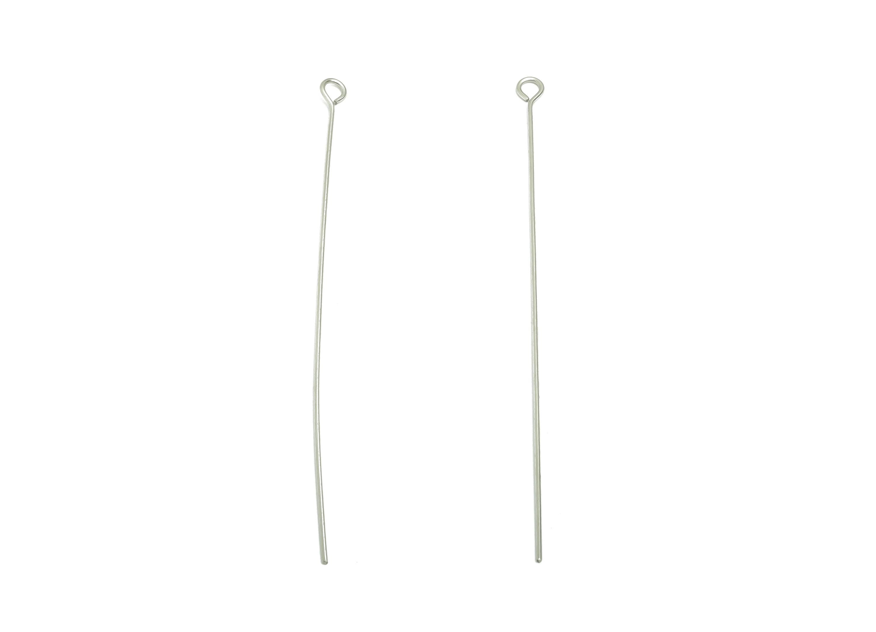 0.7*70mm Steel Eye Pin - Beading Eye Pins for Jewelry - Bulk Eye Pins for Beading Jewelry - Crafting Headpins for Beaded Jewelry - SS2131-70 - DOMEDBAZAAR