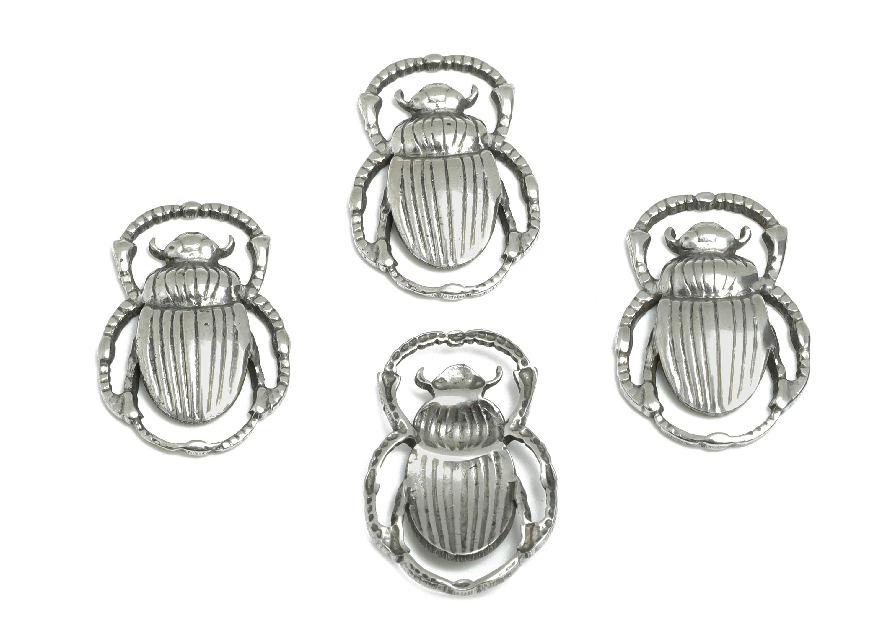 Egyptian Scarab Charm - Steel Scarab Beetle Charm - Sacred Beetle Amulet Charm For DIY Making - Stainless Steel - 17x11x2.09mm - SS2120 - DOMEDBAZAAR