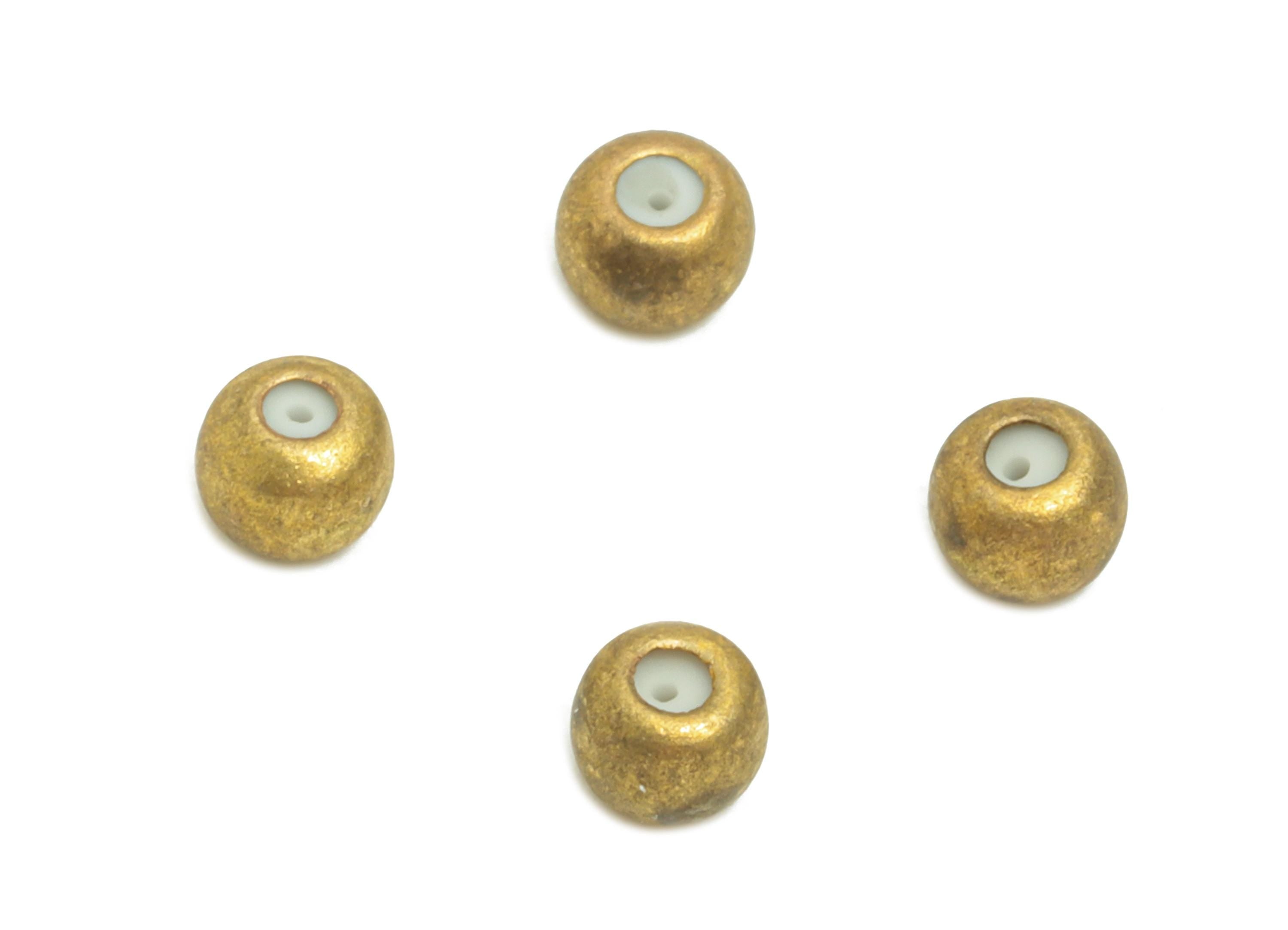 Raw Brass Slicone Stopper Bead - Brass Bead Stopper - Adjustable Rubber Stopper - Sliding Brass Bead Stopper - Rondelle Spacer Bead- PP11248 - DOMEDBAZAAR