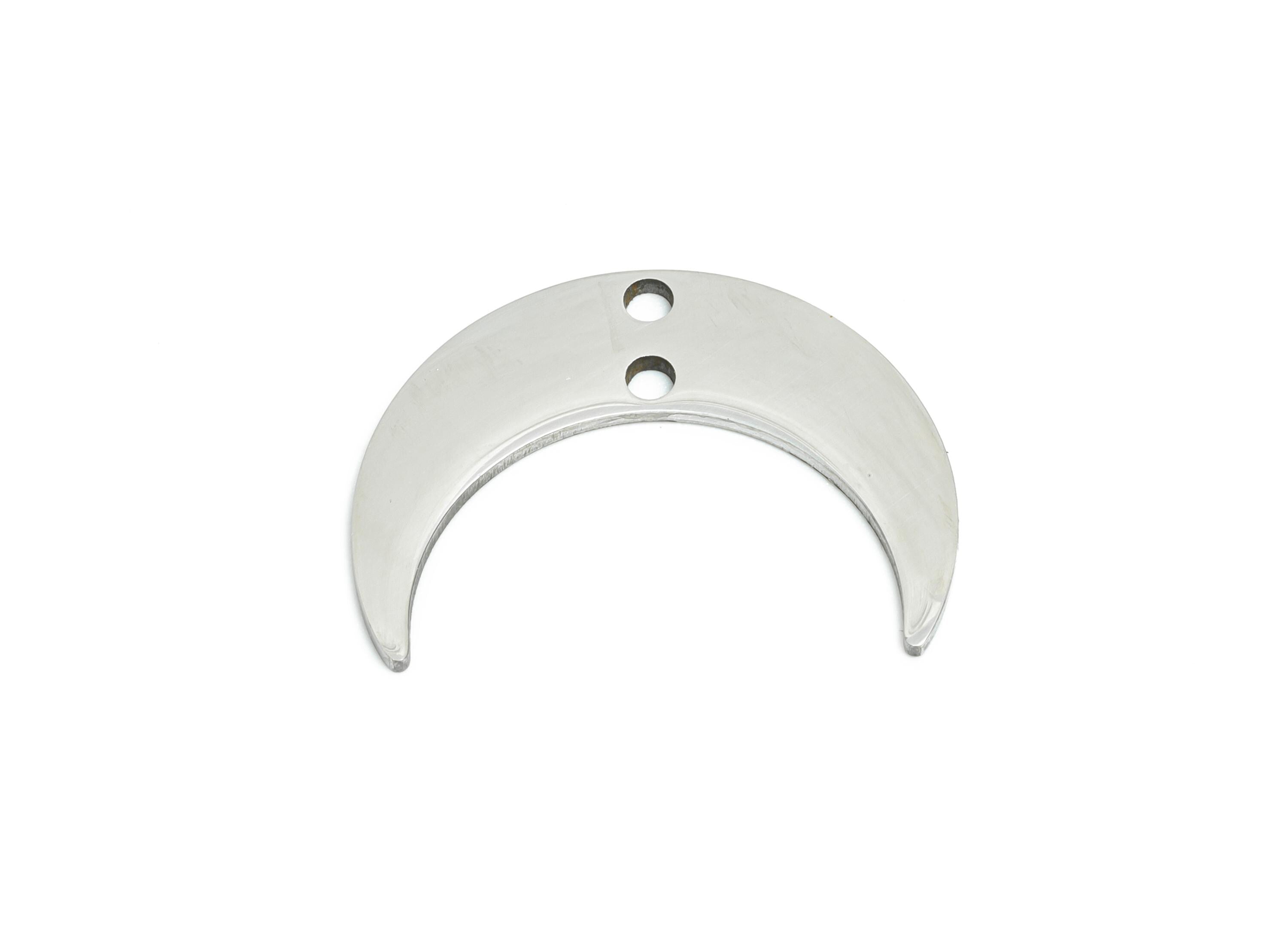 Stainless Steel Crescent Connector - Moon Jewelry Charm With Double Hole - Steel Moon Pendant - Celestial Jewelry - 20x15x0.98mm - SS2607 - DOMEDBAZAAR