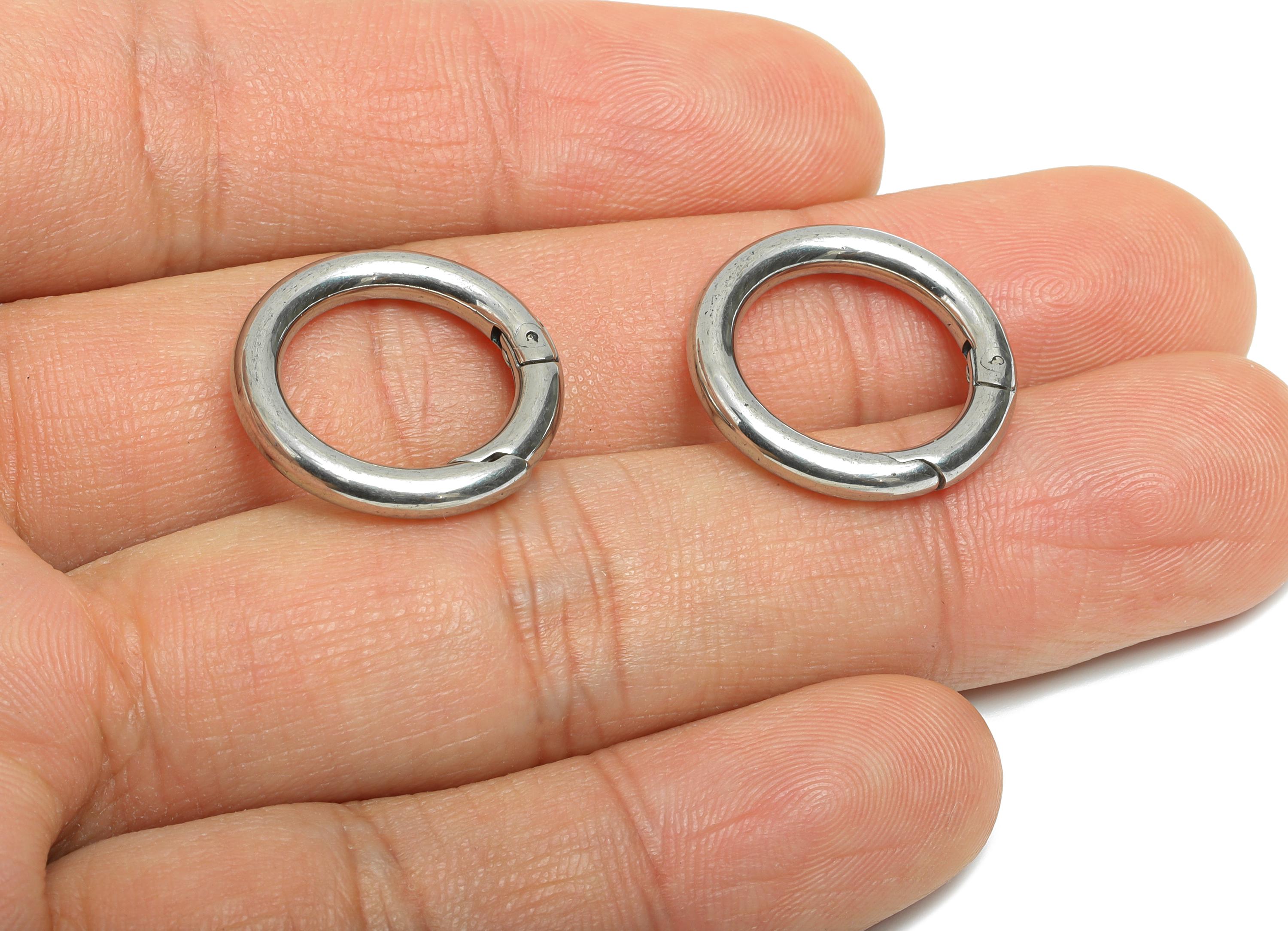 3*20mm Steel Lobster Clasp - Round DIY Jewelry Connector Clasp - Carabiner Parrot Clasp - Spring Snap Hook - Key Ring Accessory - SS1539 - DOMEDBAZAAR