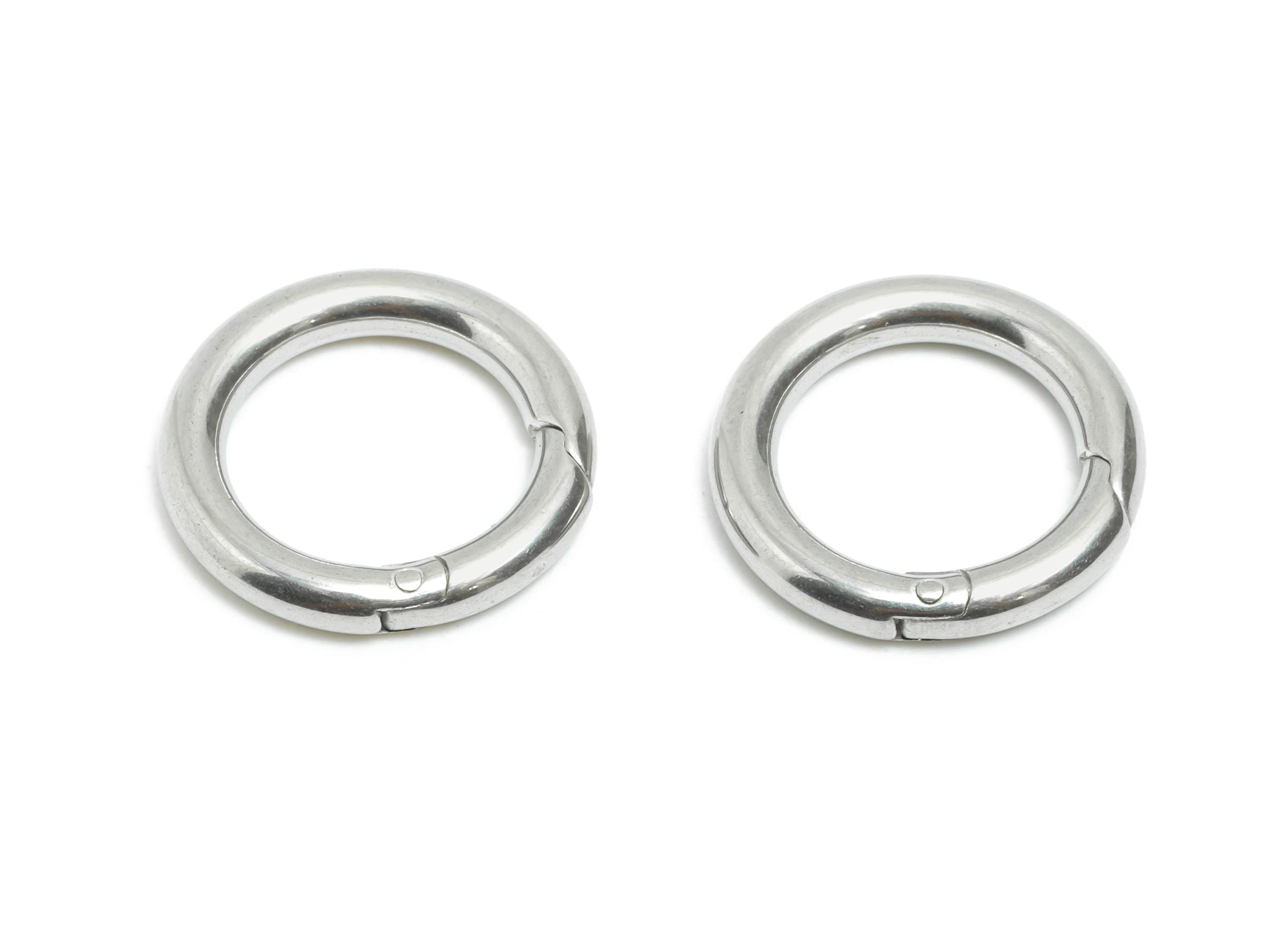 2.5*16mm Steel Lobster Clasp - Round DIY Jewelry Connector Clasp - Carabiner Parrot Clasp - Spring Snap Hook - Key Ring Accessory - SS1537 - DOMEDBAZAAR
