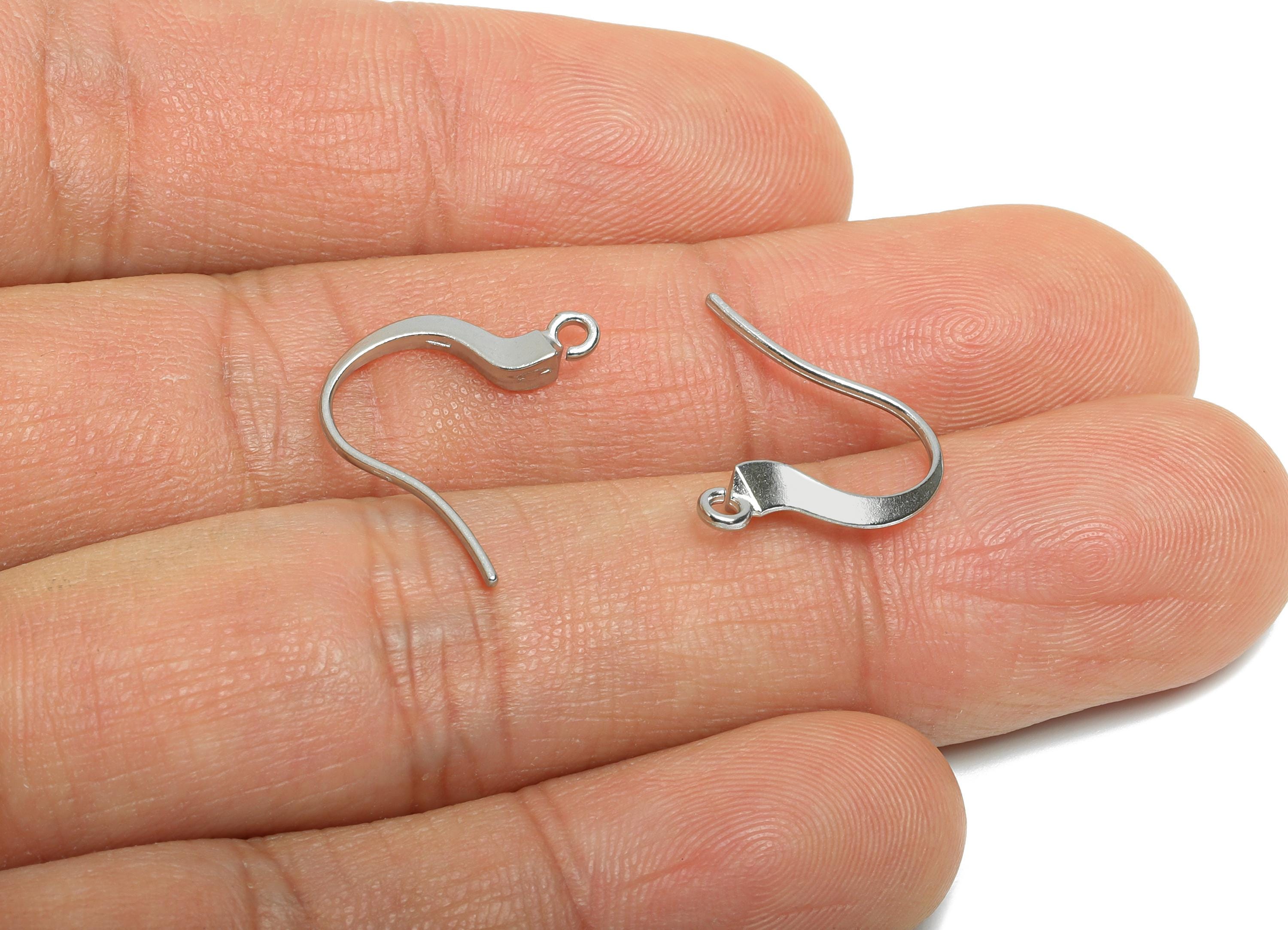Stainless Steel Earring Hook - Fish Hook Ear Wire - French Hook Earring Finding - DIY Jewelry Earring Hook - Metal Earring Base - SS1548