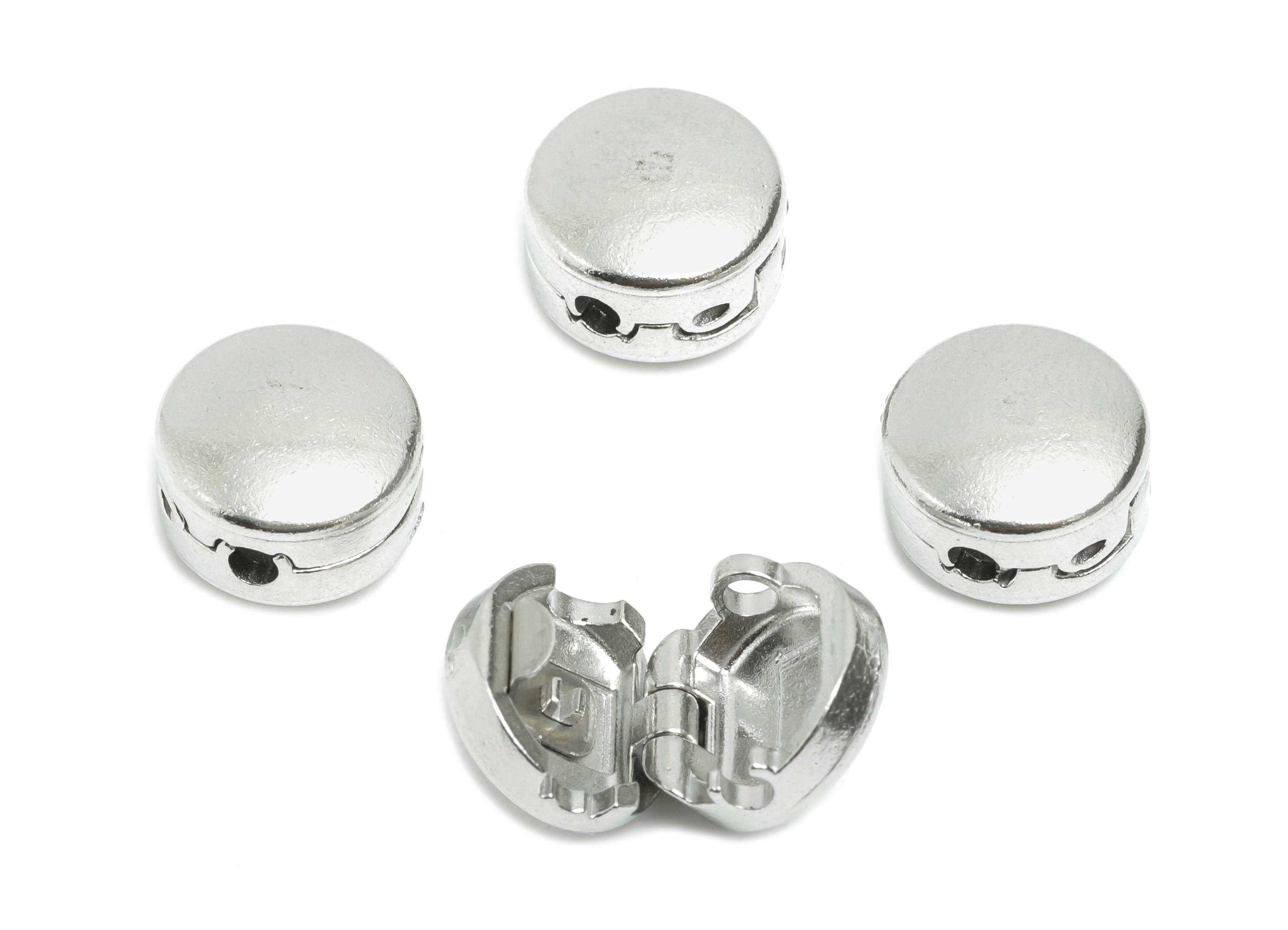 Stainless Steel Connector - Steel Openable Clasp - Clasp for Jewelry Chain End Cap - Steel Lock for DIY Necklace Bracelet - 10x10x6mm-SS1545 - DOMEDBAZAAR