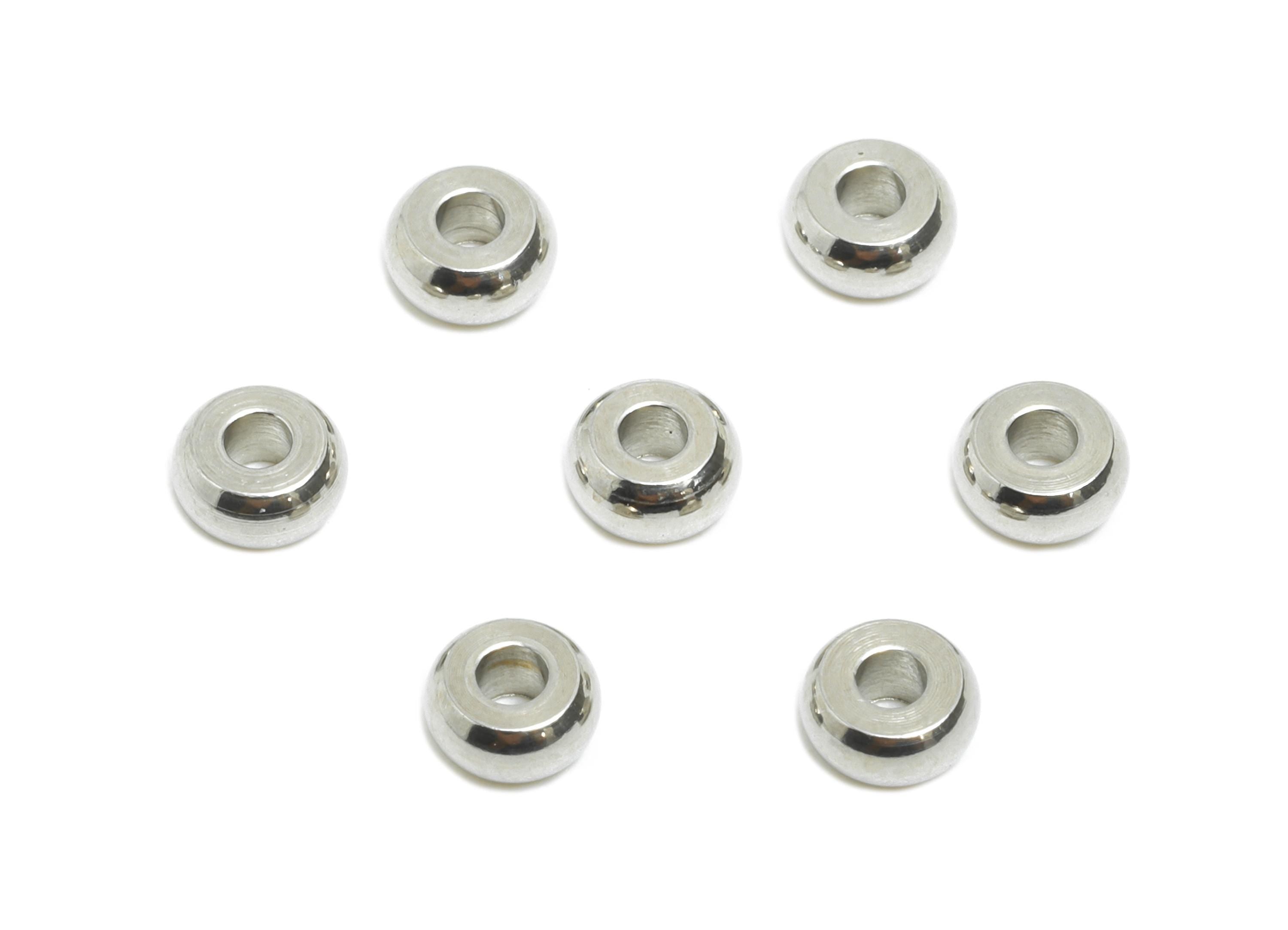 Stainless Steel Spacer Beads - Beading Accessories for Bracelet or Necklace - Metal Beads for Jewelry Making Supplies - 4x4x2mm - SS2348 - DOMEDBAZAAR