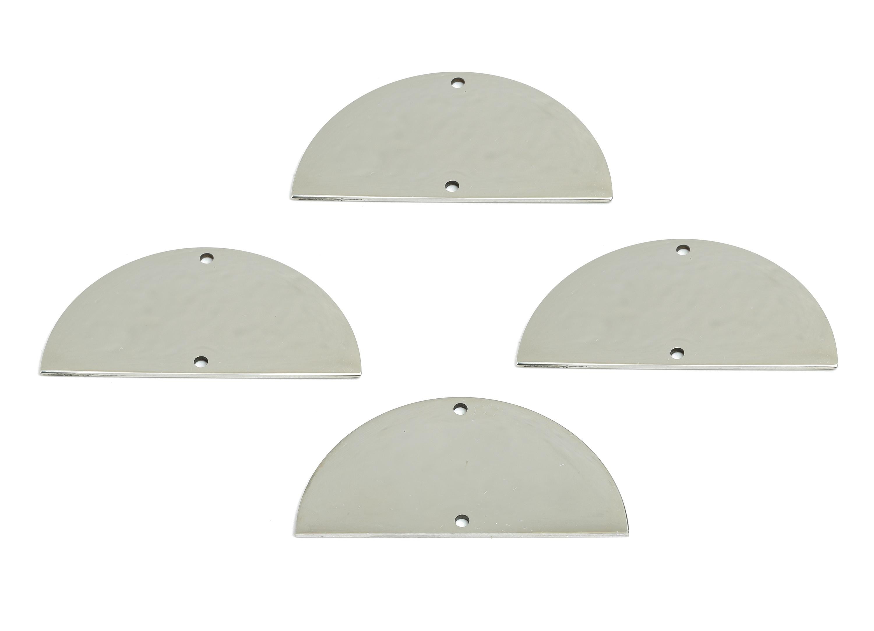 Steel Semicircle Connector - Half Round Geometric Pendant - Flat Metal Laser Cut Industrial Jewelry - Steel Making - 36x18x0.98mm - SS2284 - DOMEDBAZAAR