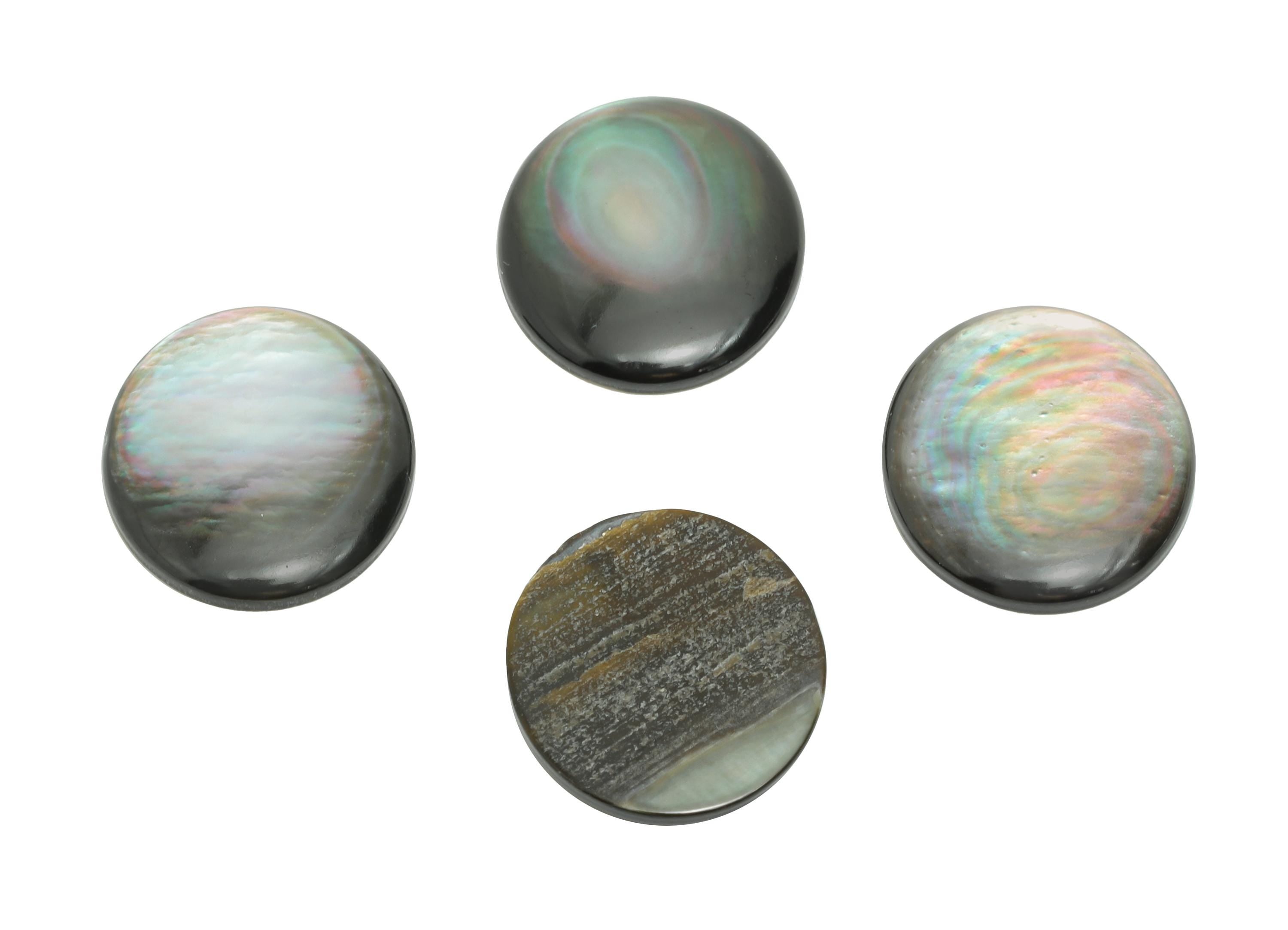 12*14mm Natural Black Shells Cabochon - Oval Cabochon DIY Gemstone Setting - Cabochon for Rings or Pendants - Healing Gemstone - NS3070