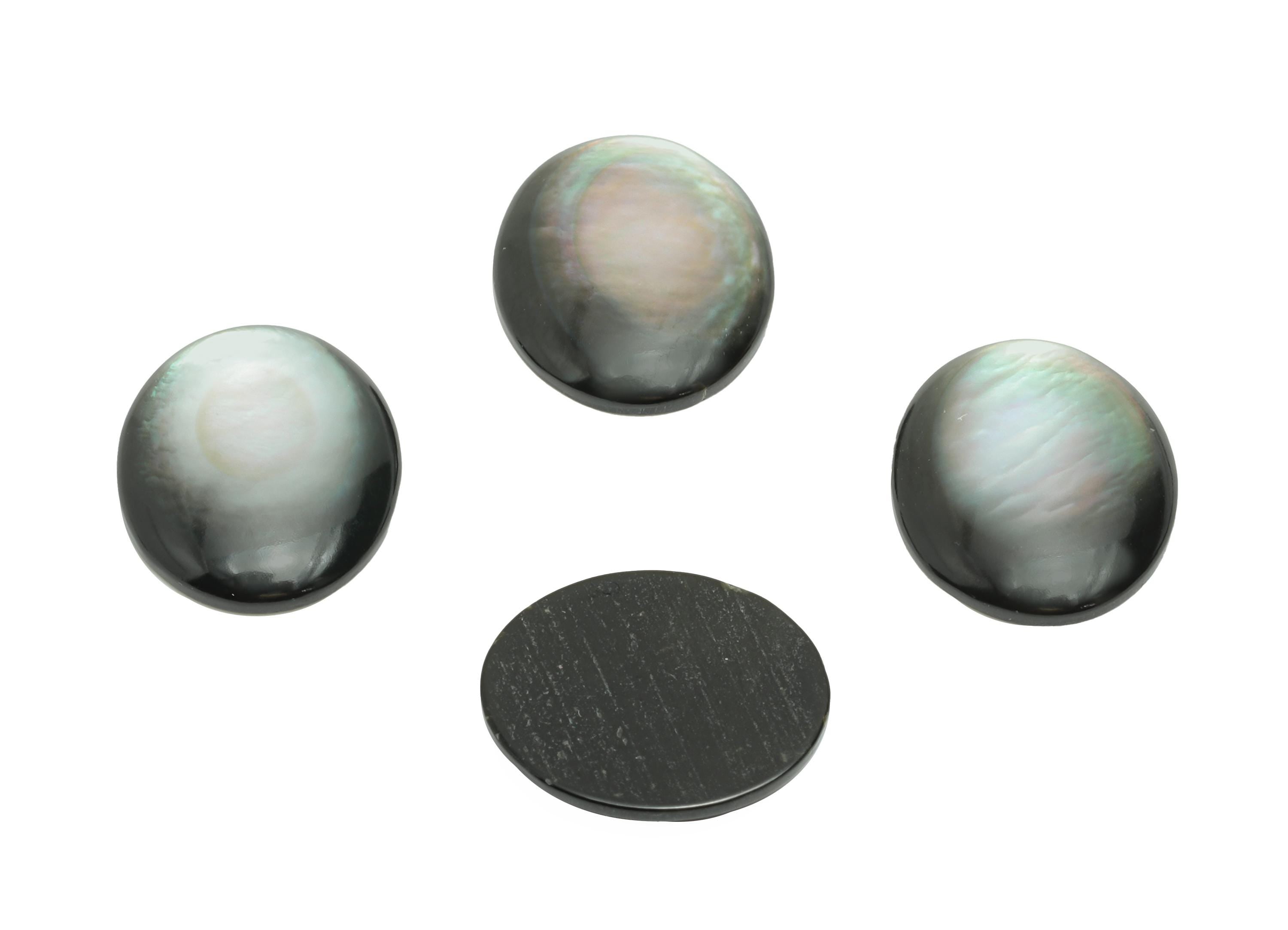 10*12mm Natural Black Shells Cabochon - Oval Cabochon DIY Gemstone Setting - Cabochon for Rings or Pendants - Healing Gemstone - NS3066
