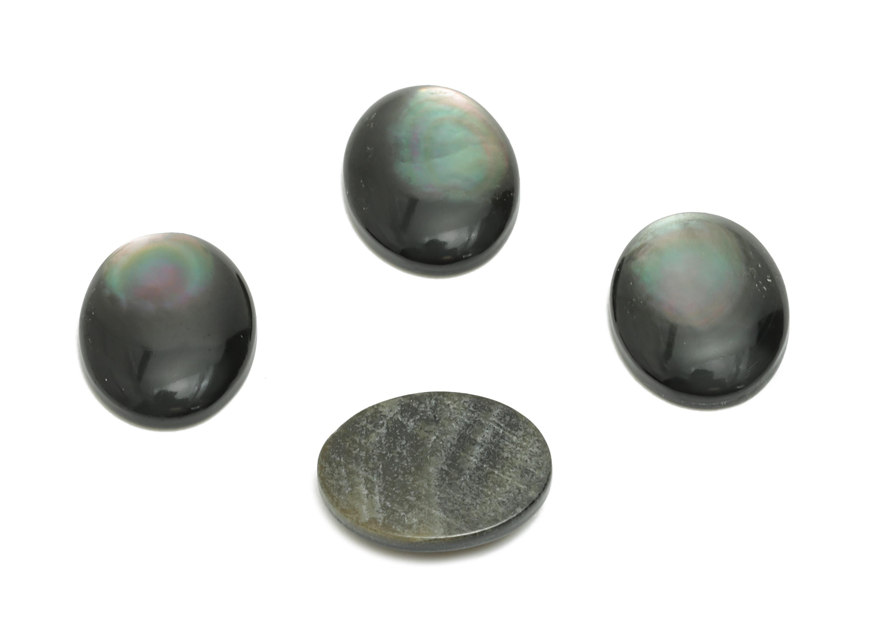 7*9mm Natural Black Shells Cabochon - Oval Cabochon DIY Gemstone Setting - Cabochon for Rings or Pendants - Healing Gemstone - NS3062