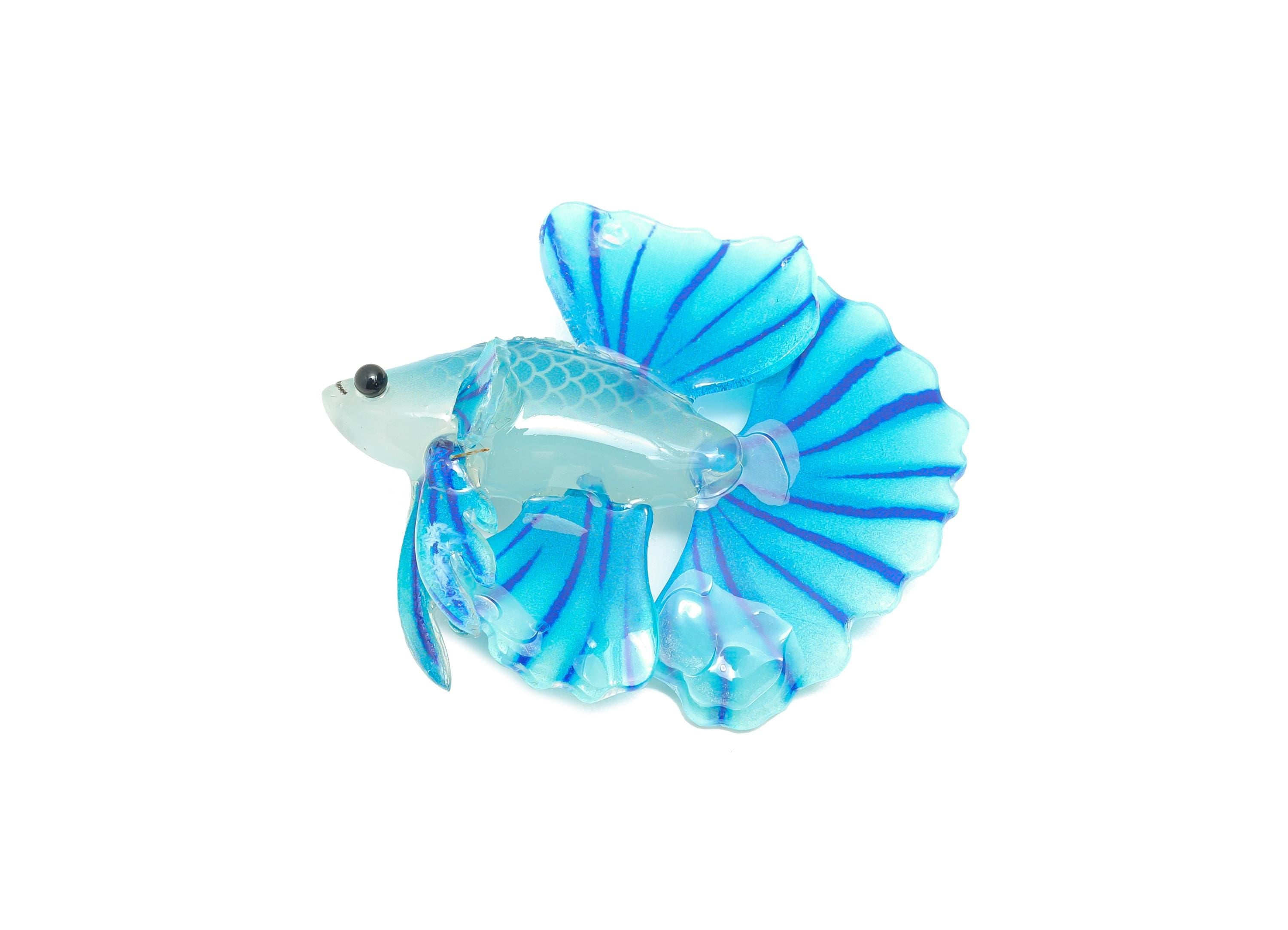 Heat Shrink Resin Tropical Fish - Shrinkable Resin Fish Figurine - Resin Fish Earring Charm - Dainty Fish Charm - 37.3x34.6x13.05mm - AC2682 - DOMEDBAZAAR