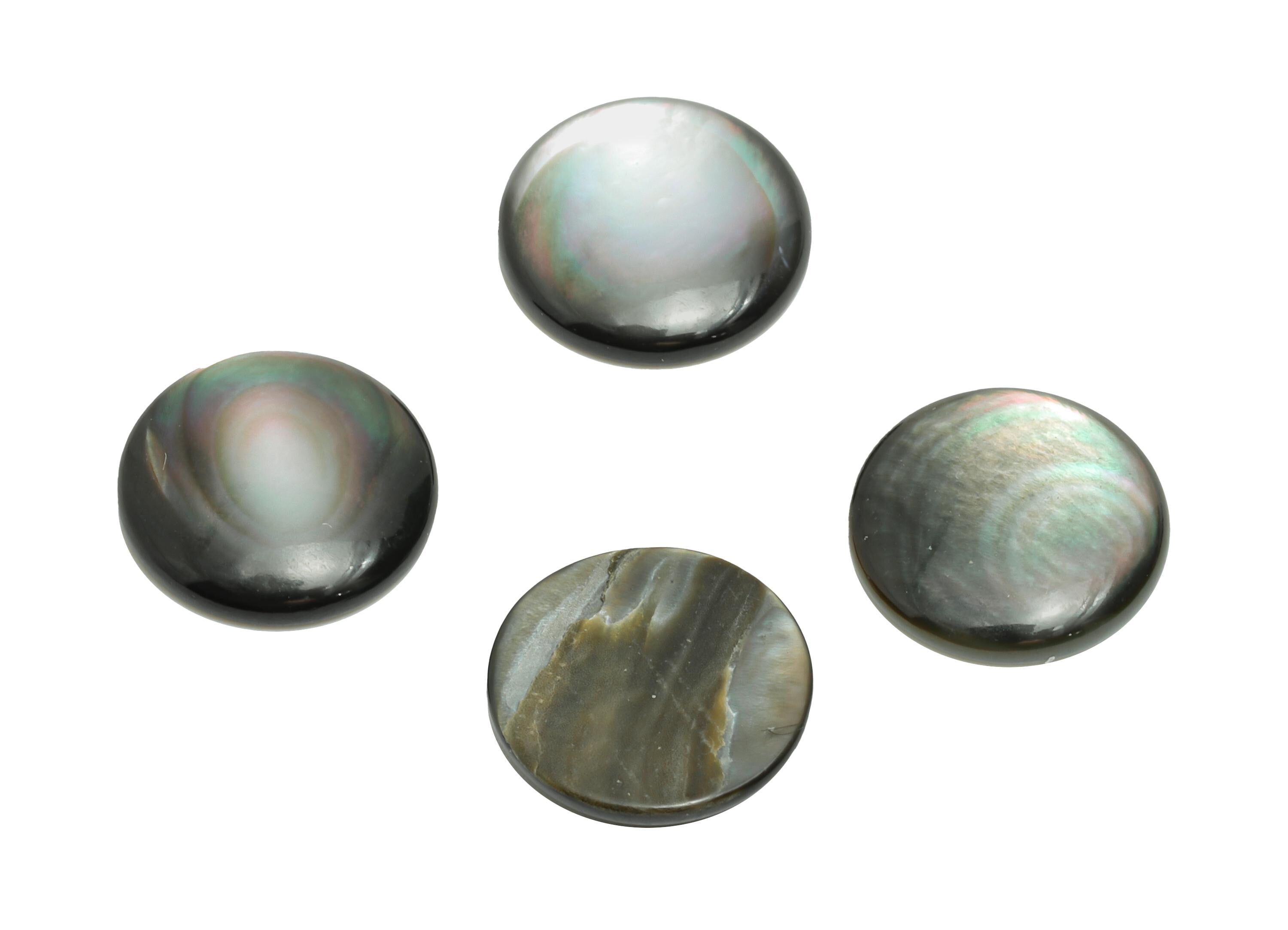 10mm Natural Black Shells Cabochon - Round Cabochon DIY Gemstone Setting - Cabochon for Rings or Pendants - Ring Jewelry Making - NS3046