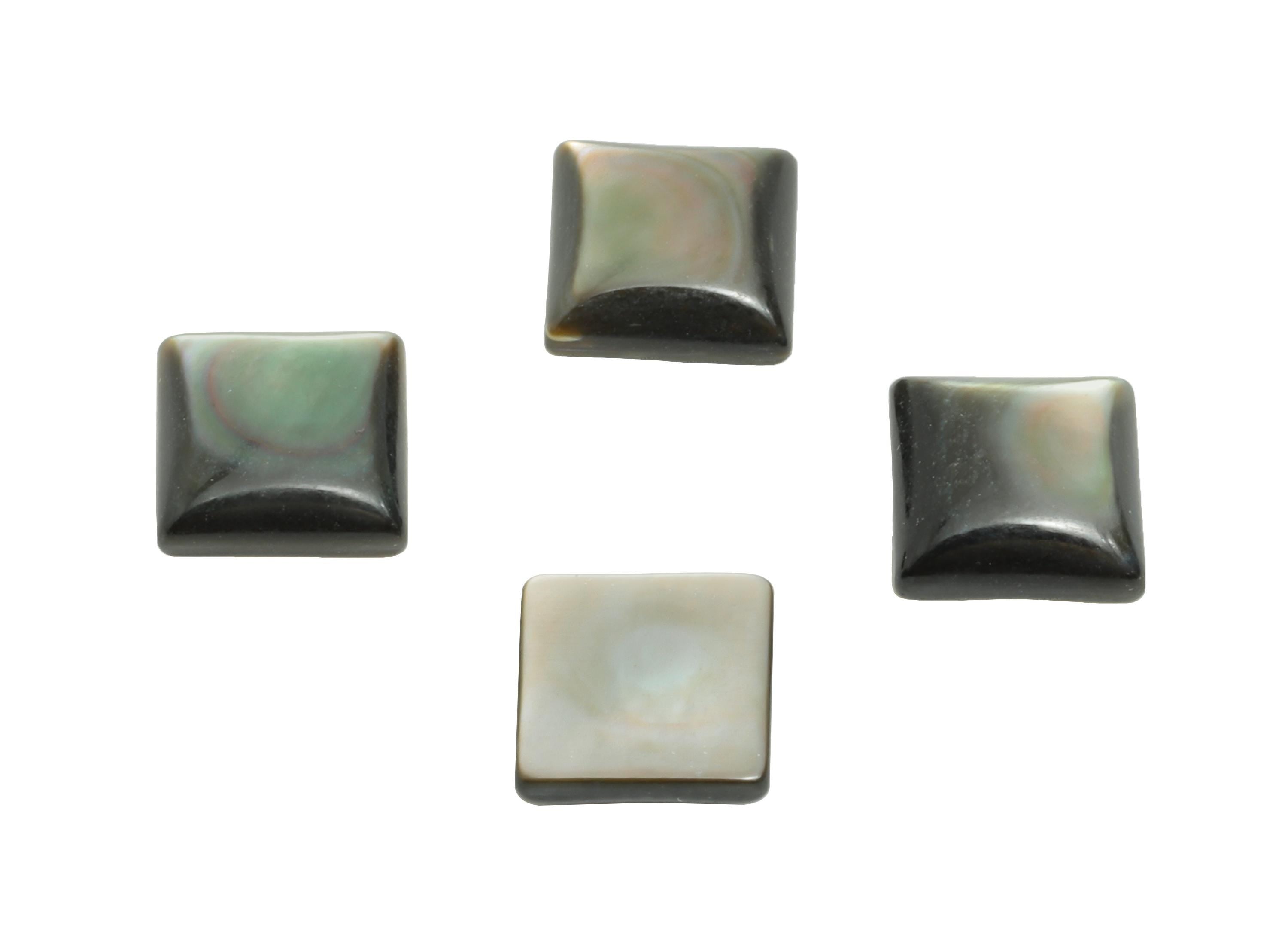 6x6mm Natural Black Shells Cabochon - Square Cabochon DIY Gemstone Setting - Cabochon for Rings or Pendants - Ring Jewelry Making - NS3086