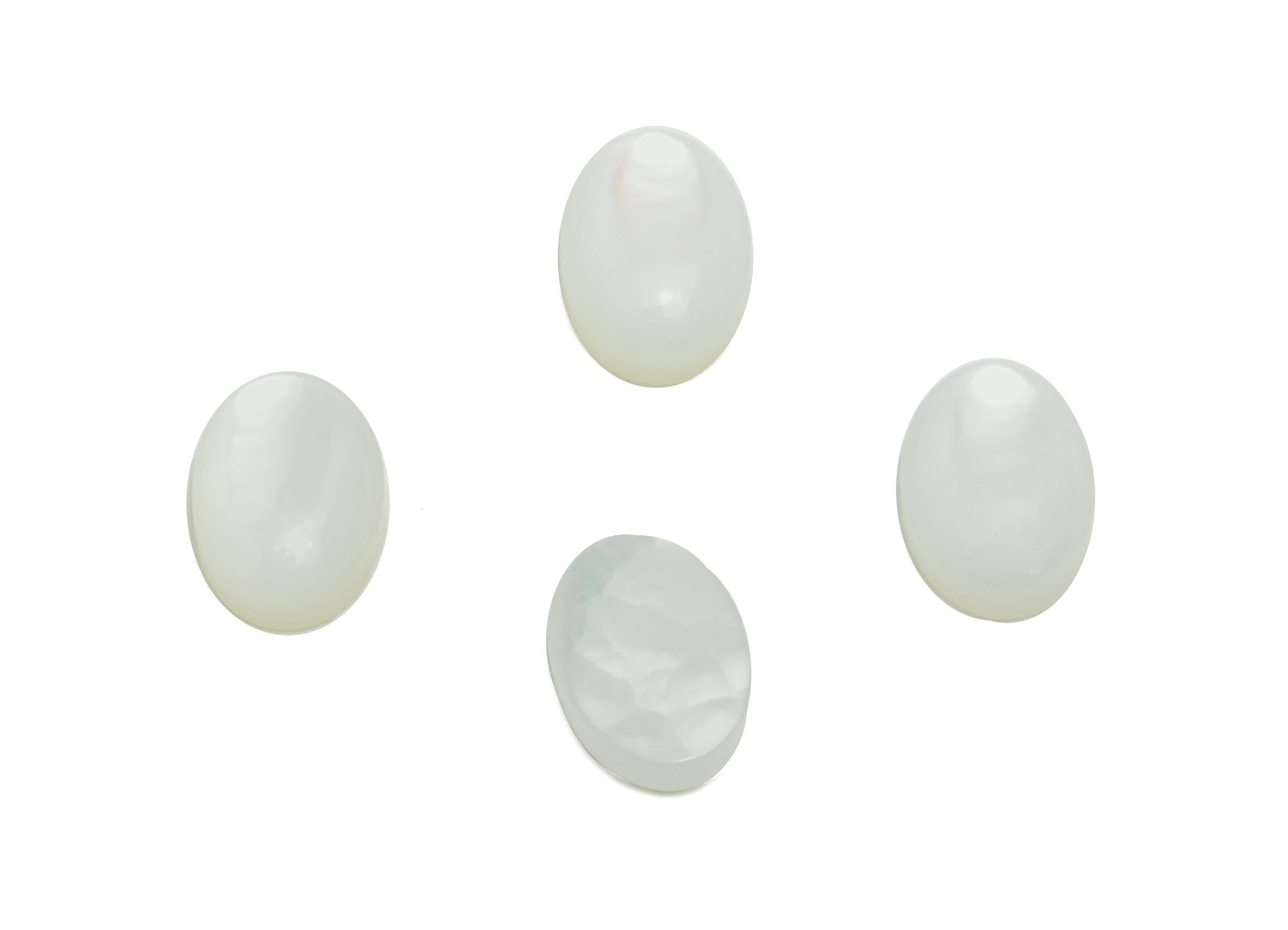 4*6mm Oval Natural White Shells Cabochon - Cabochon DIY Gemstone Setting - Cabochon for Rings or Pendants - Jewelry Shell Cabochon - NS3057