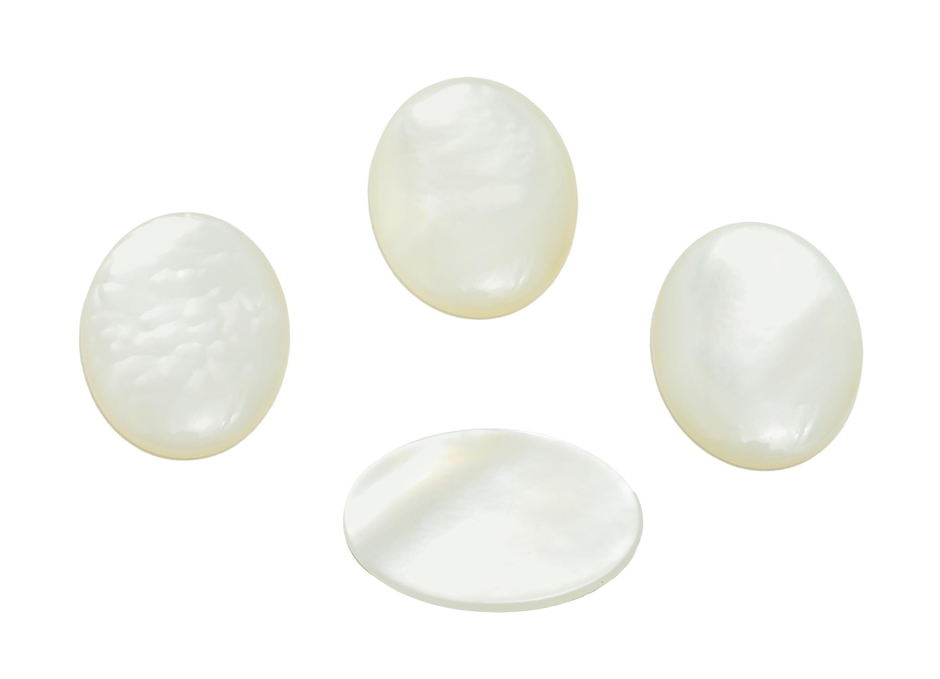 10*14mm Oval Natural White Shell Cabochon - Cabochon DIY Gemstone Setting - Cabochon for Rings or Pendants - Jewelry Shell Cabochon - NS3069