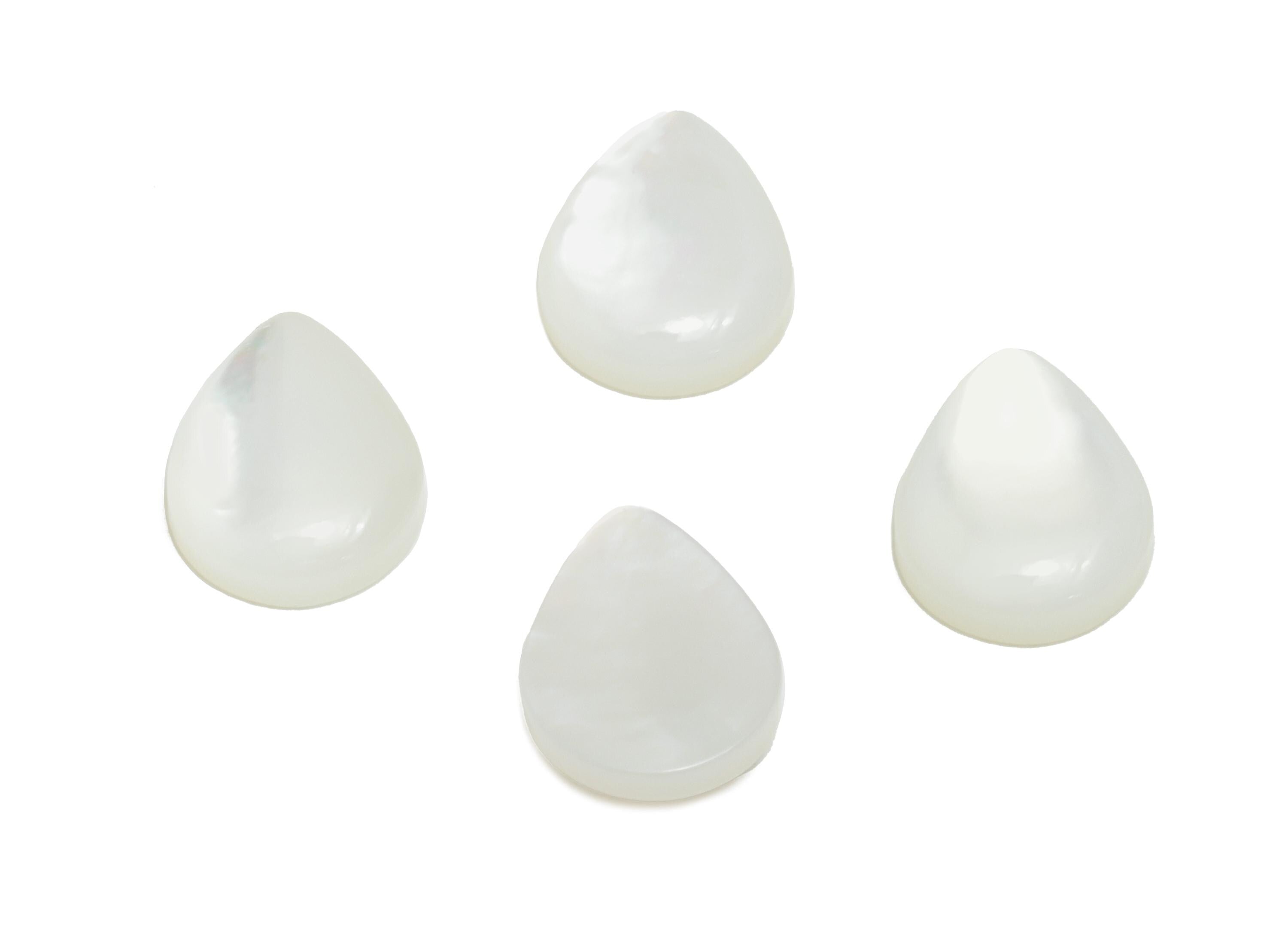 6*8mm Teardrop Natural White Shells Cabochon - Cabochon DIY Gemstone Setting - Cabochon for Rings or Pendants - Jewelry Cabochon - NS3053