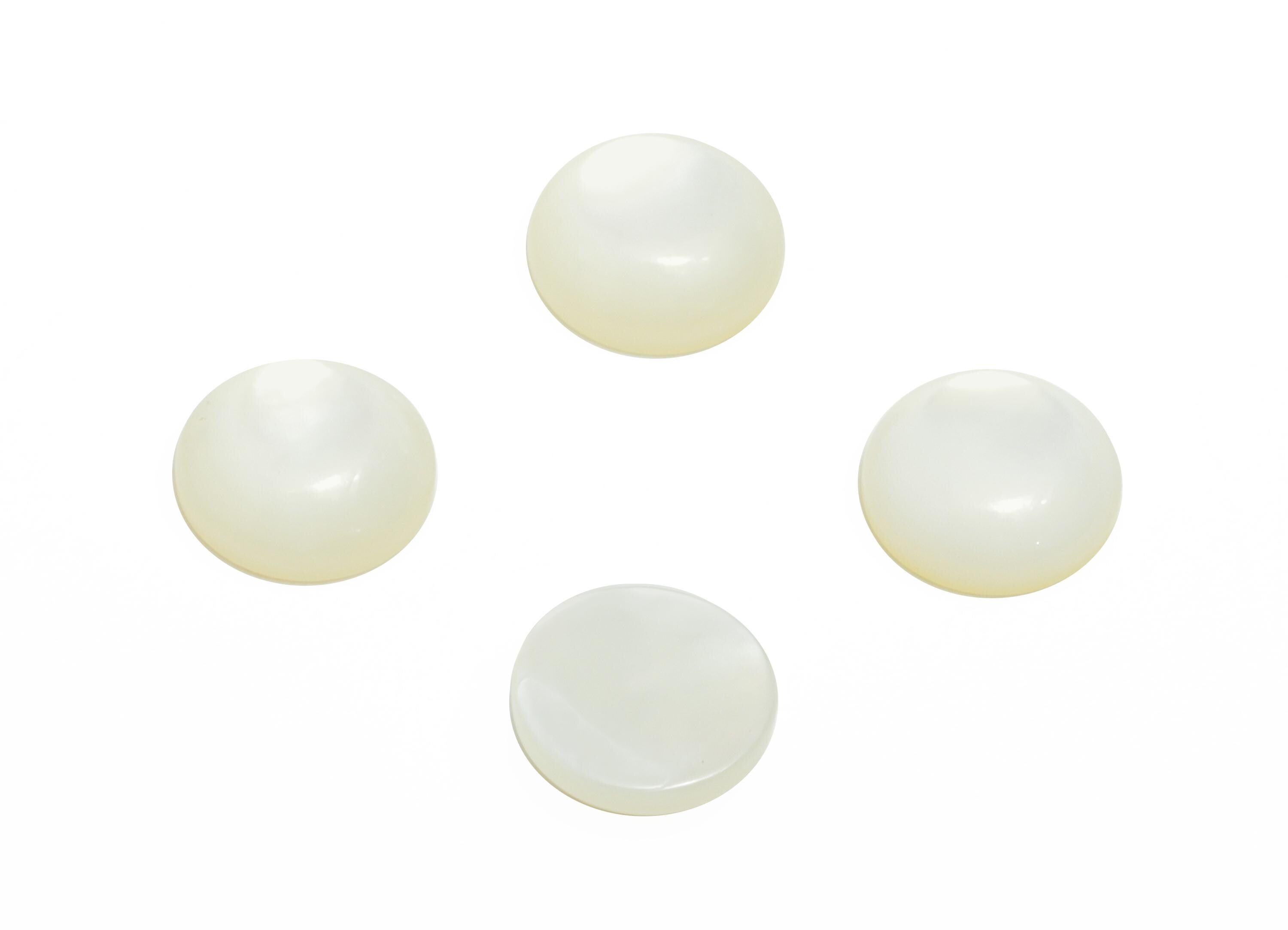 6mm Round Natural White Shells Cabochon - Cabochon DIY Gemstone Setting - Cabochon for Rings or Pendants - Jewelry Cabochon - NS3043