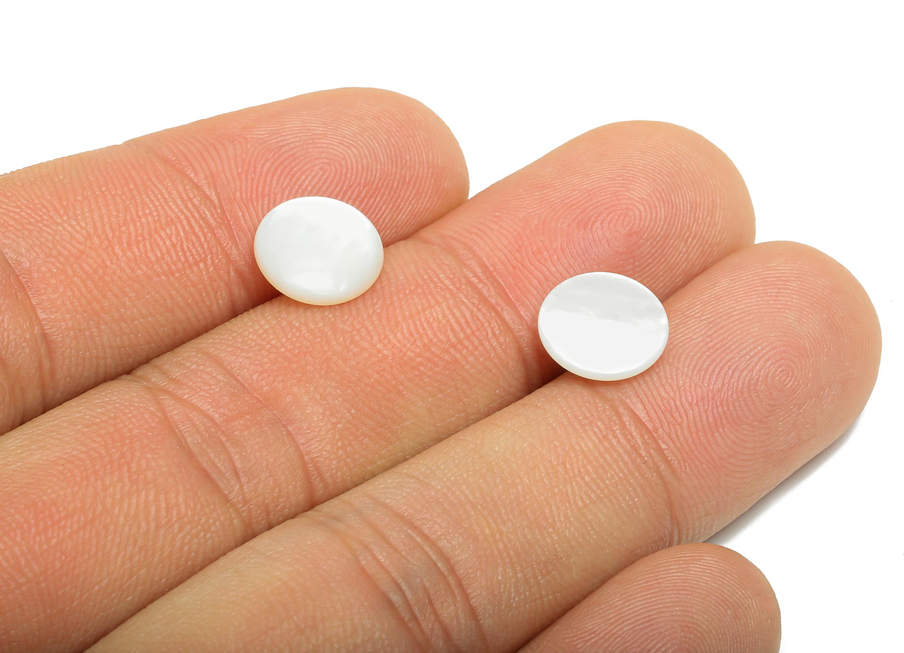 10mm Round Natural White Shells Cabochon - Cabochon DIY Gemstone Setting - Cabochon for Rings or Pendants - Jewelry Cabochon - NS3047
