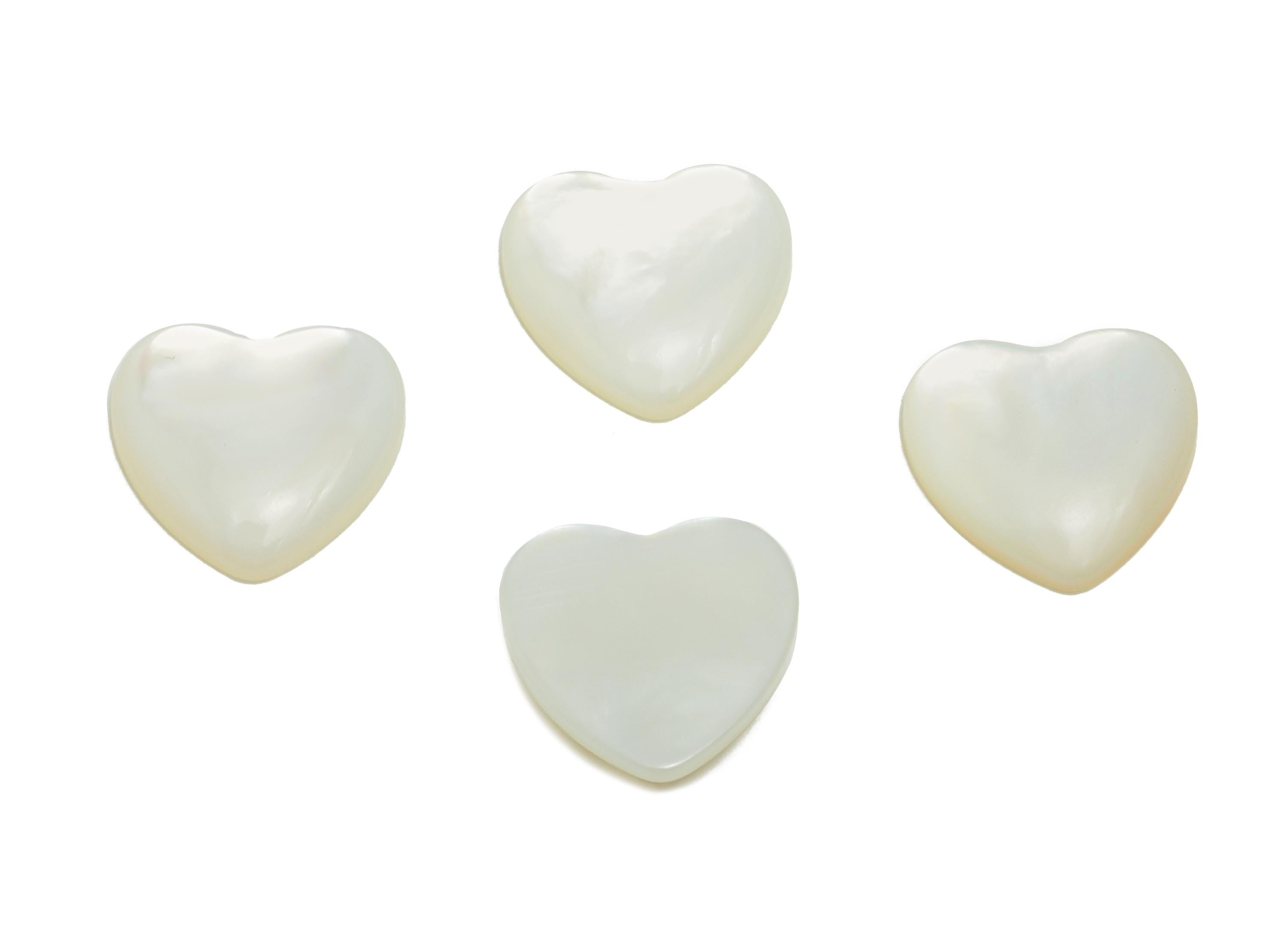 9*9mm Heart Natural White Shells Cabochon - Cabochon DIY Gemstone Setting - Cabochon for Rings or Pendants - Jewelry Cabochon - NS3077